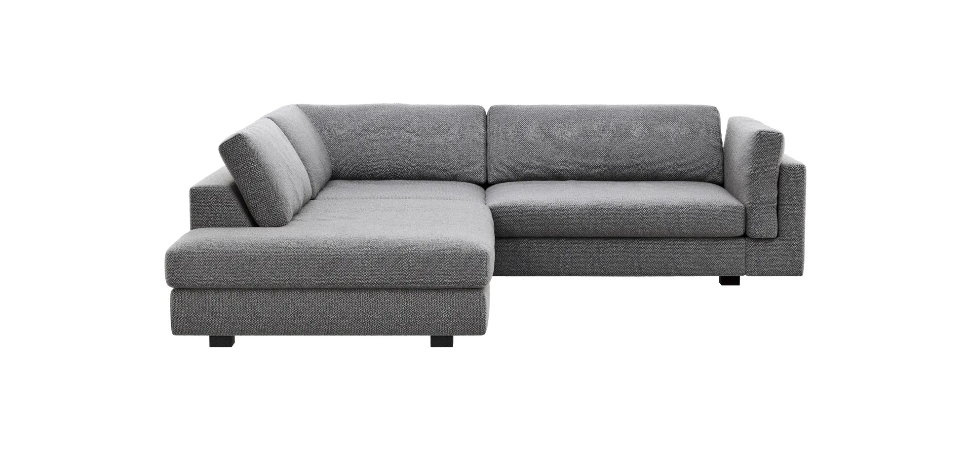 Ecksofa Aprino 3 - Ecke links mit 2,5-Sitzer, Stoff, Grau 117684