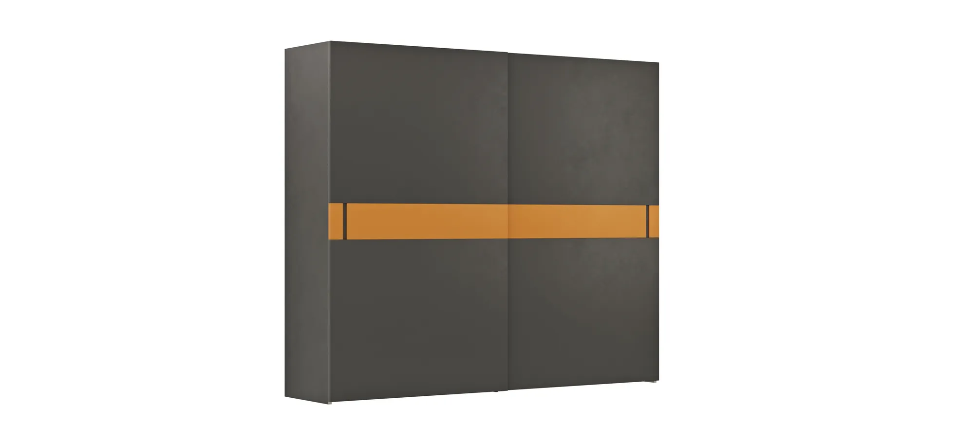 Schiebetürenschrank Loretto - B ca. 280 cm, Lack matt, Dunkelgrau 112470