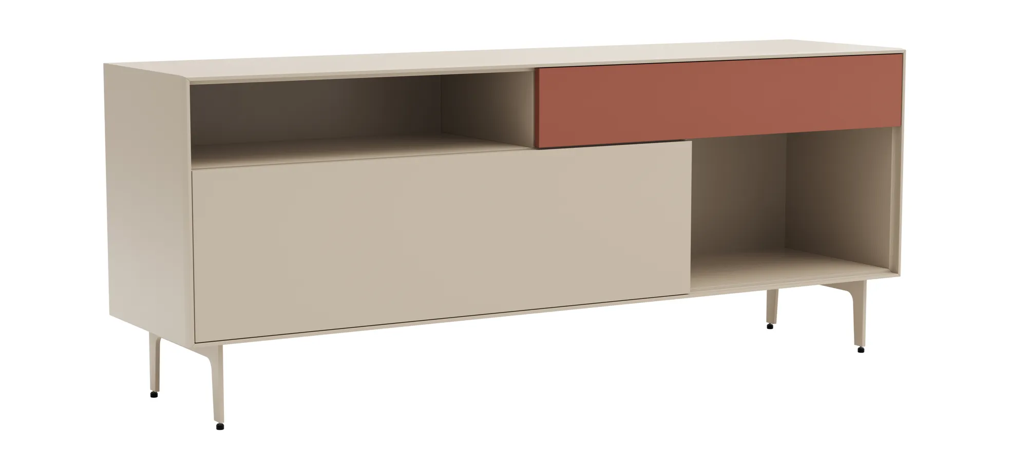 Sideboard Colore - B ca. 180 cm, Lack, Kaschmir