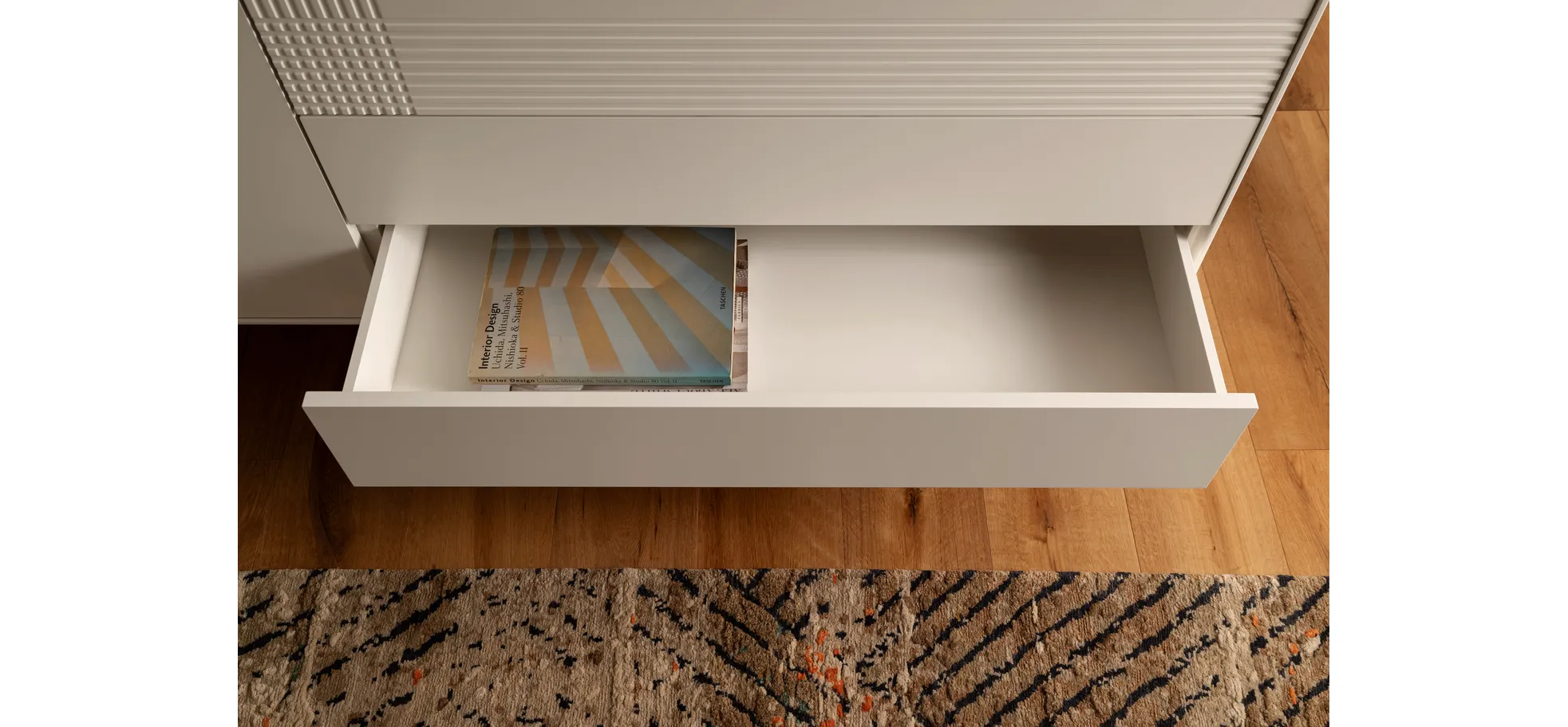 Sideboard Colore - B ca. 200 cm, Lack, Weiß