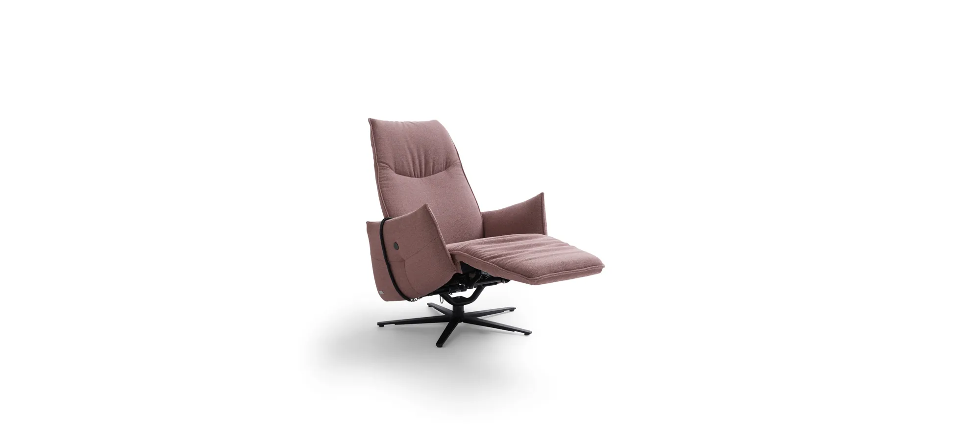 Relaxsessel Marsala - Relaxfunktion (motorisch), Stoff, Altrosa