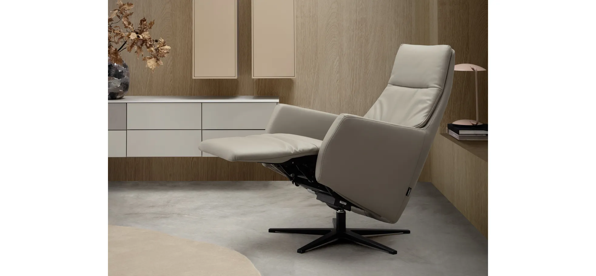 Sessel Possitano - motor. Relaxfunktion mit Herz-Waage-Funktion, Leder, Beige