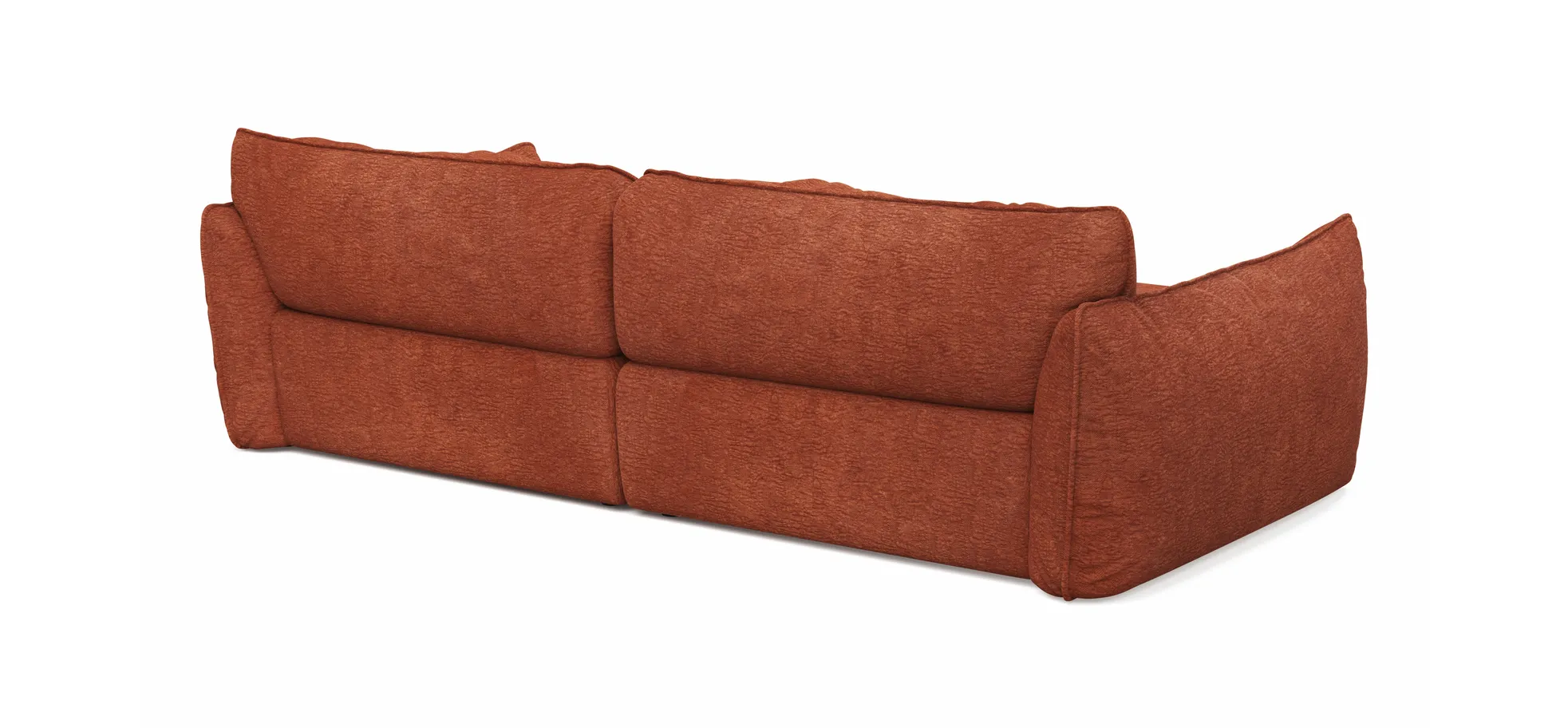 Sofa Fluffy - 4-Sitzer inkl. Rückenlehne verstellbar, Stoff, Kupfer