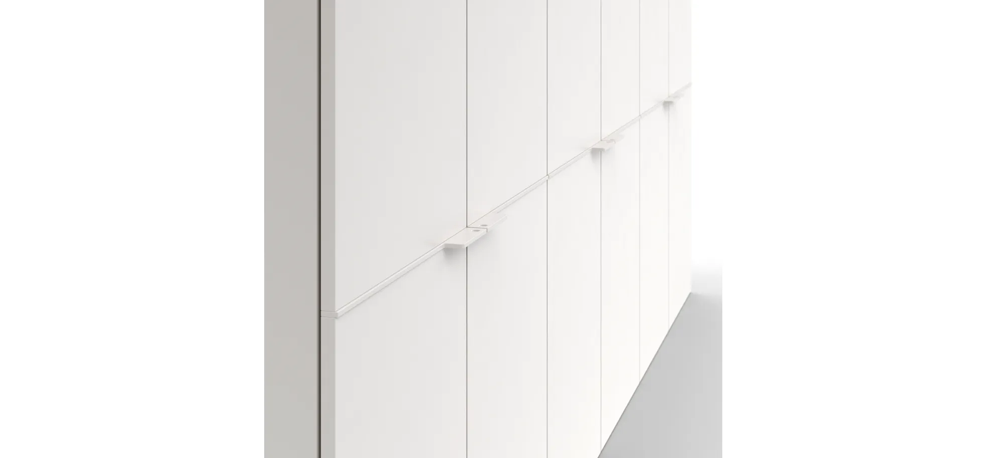 Drehtürenschrank Matera - BTH ca. 301x60x235 cm, Lack Matt, Weiß