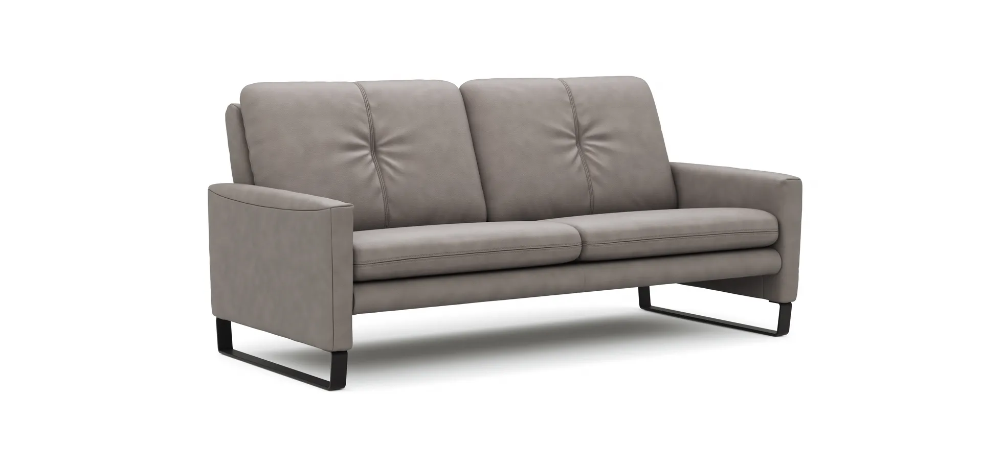 Sofa Tenero - 2,5-Sitzer, Stoff, Grau
