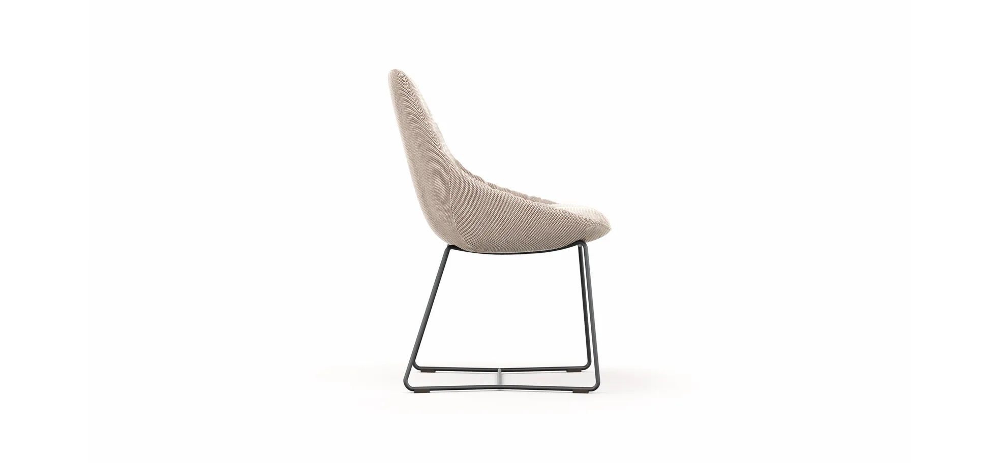 Stuhl Pegara - Stoff, Beige
