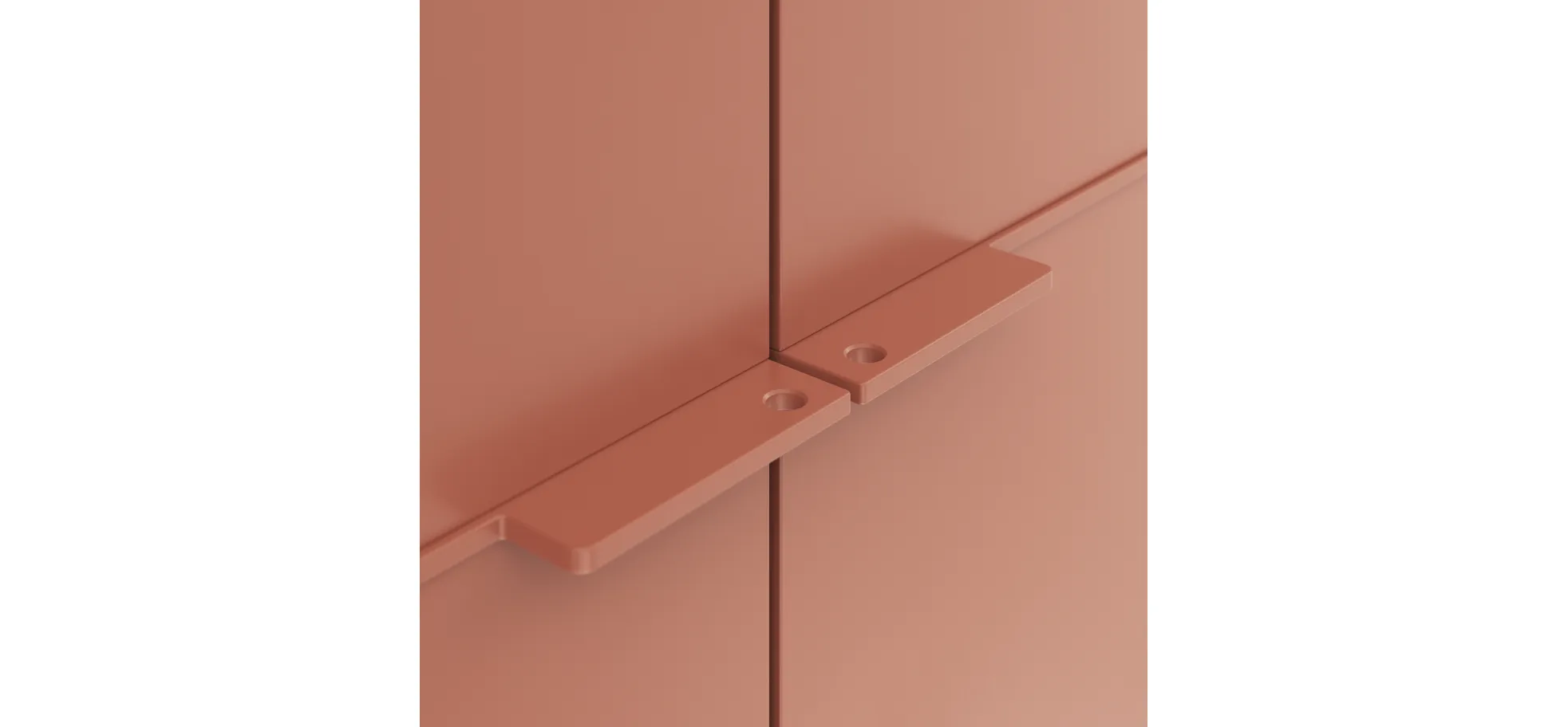 Drehtürenschrank Matera - BTH ca. 301x60x235 cm, Lack Matt, Pfirsich