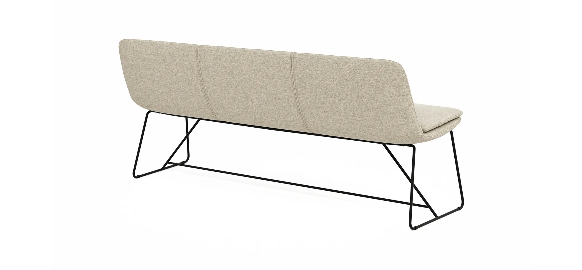 Polsterbank Macano - B ca. 200 cm, Stoff, Beige