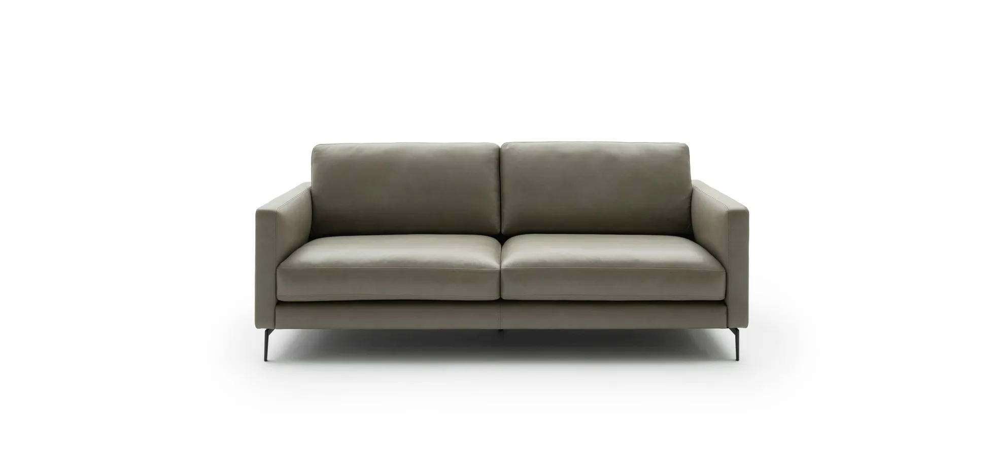 Sofa Cuneo - 2,5-Sitzer, Leder, Graubraun 117665