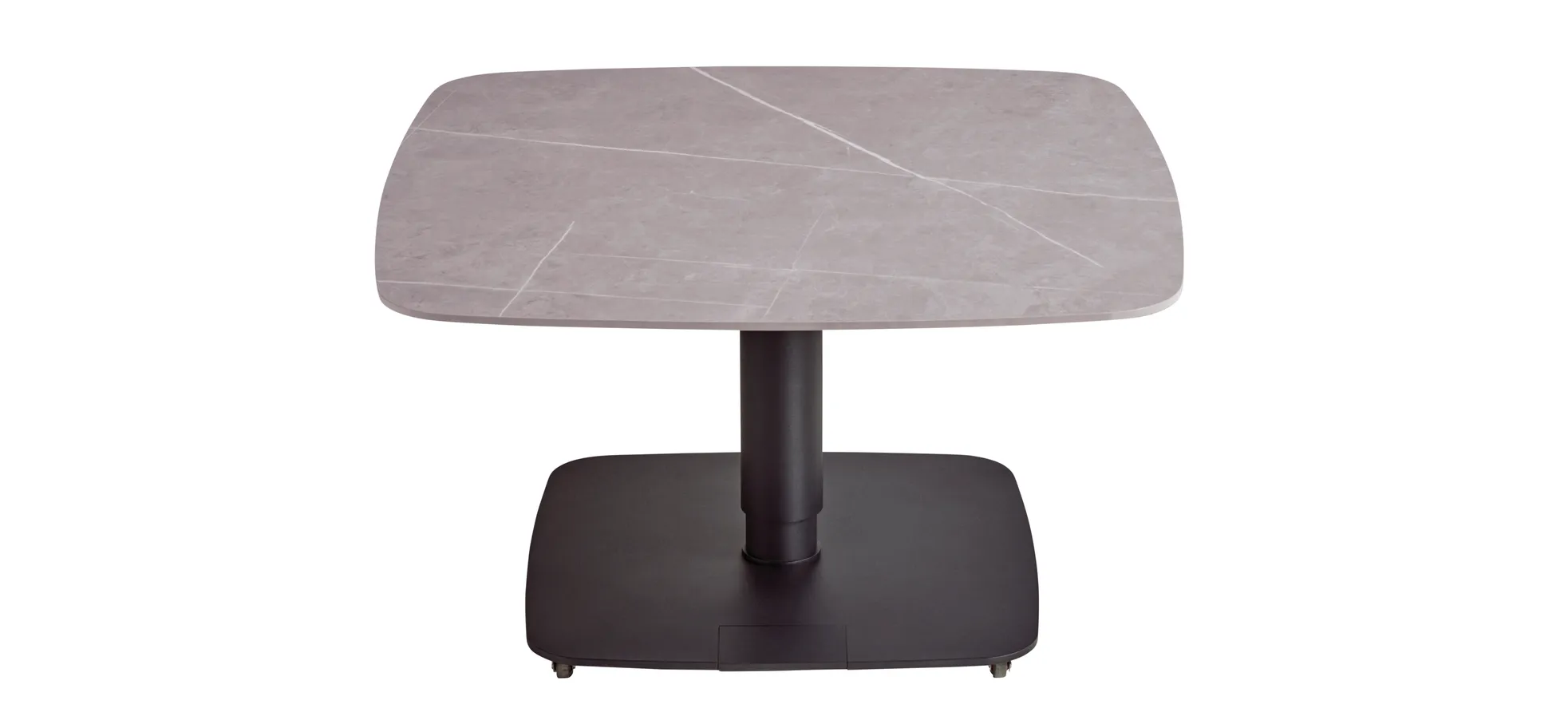 Couchtisch Camas - LBH ca. 75x75x42 cm, Keramik, Dunkelgrau