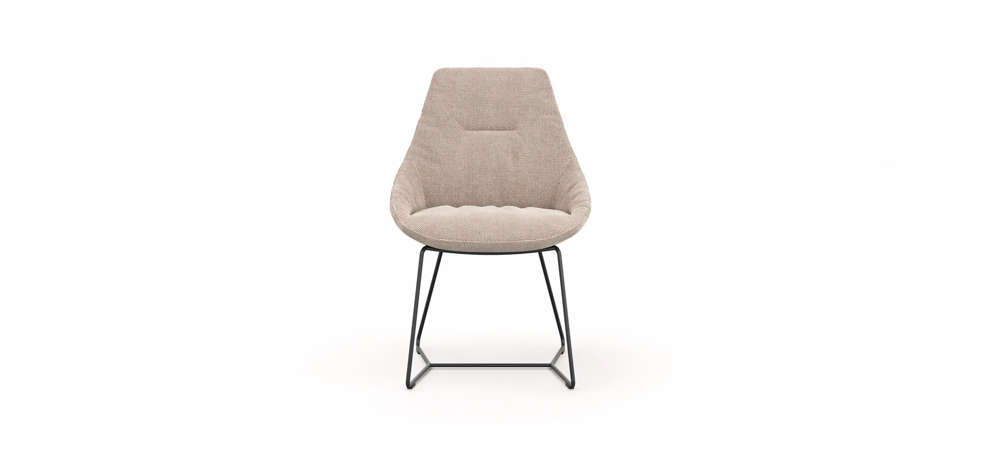 Stuhl Pegara - Stoff, Beige