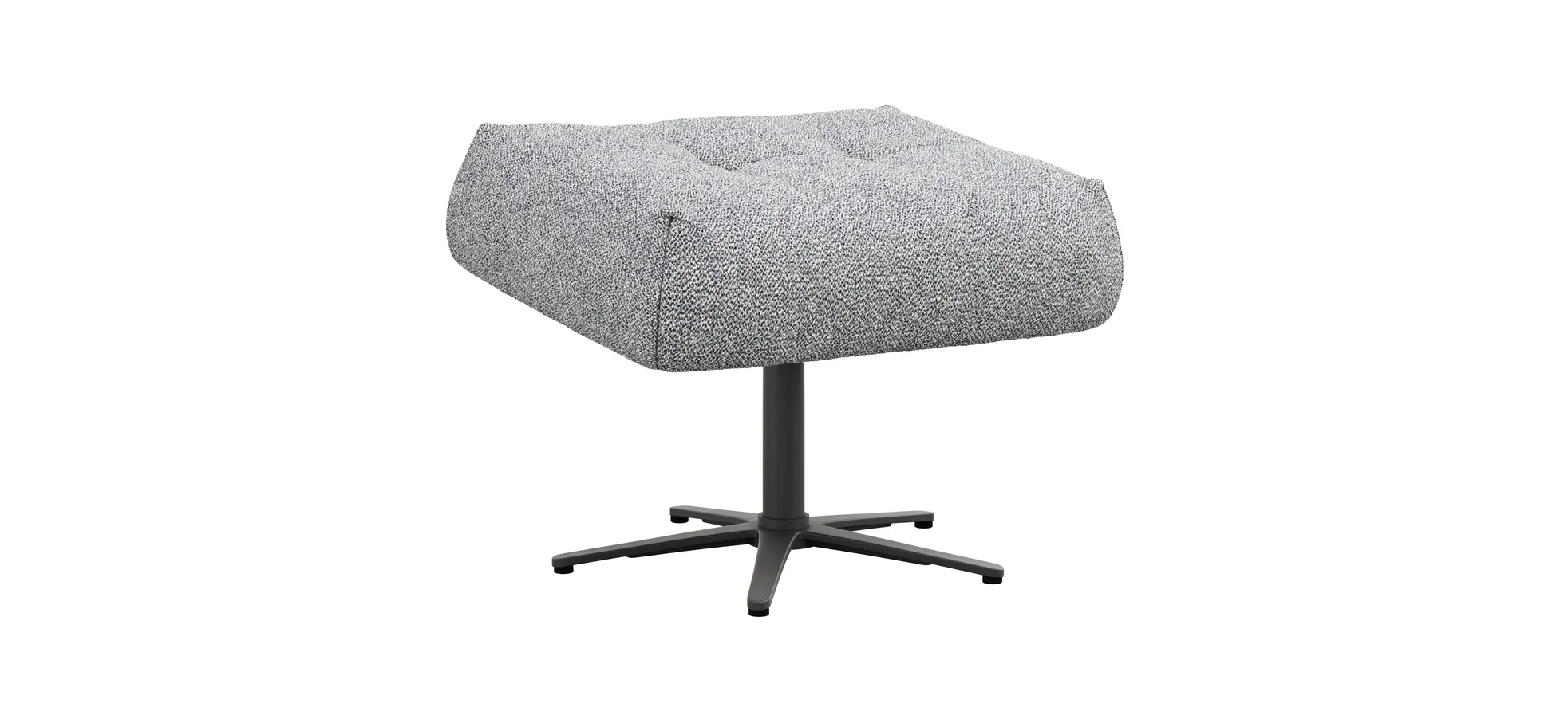 Hocker Terni - Sternfuss, Stoff, Hellblau 115383