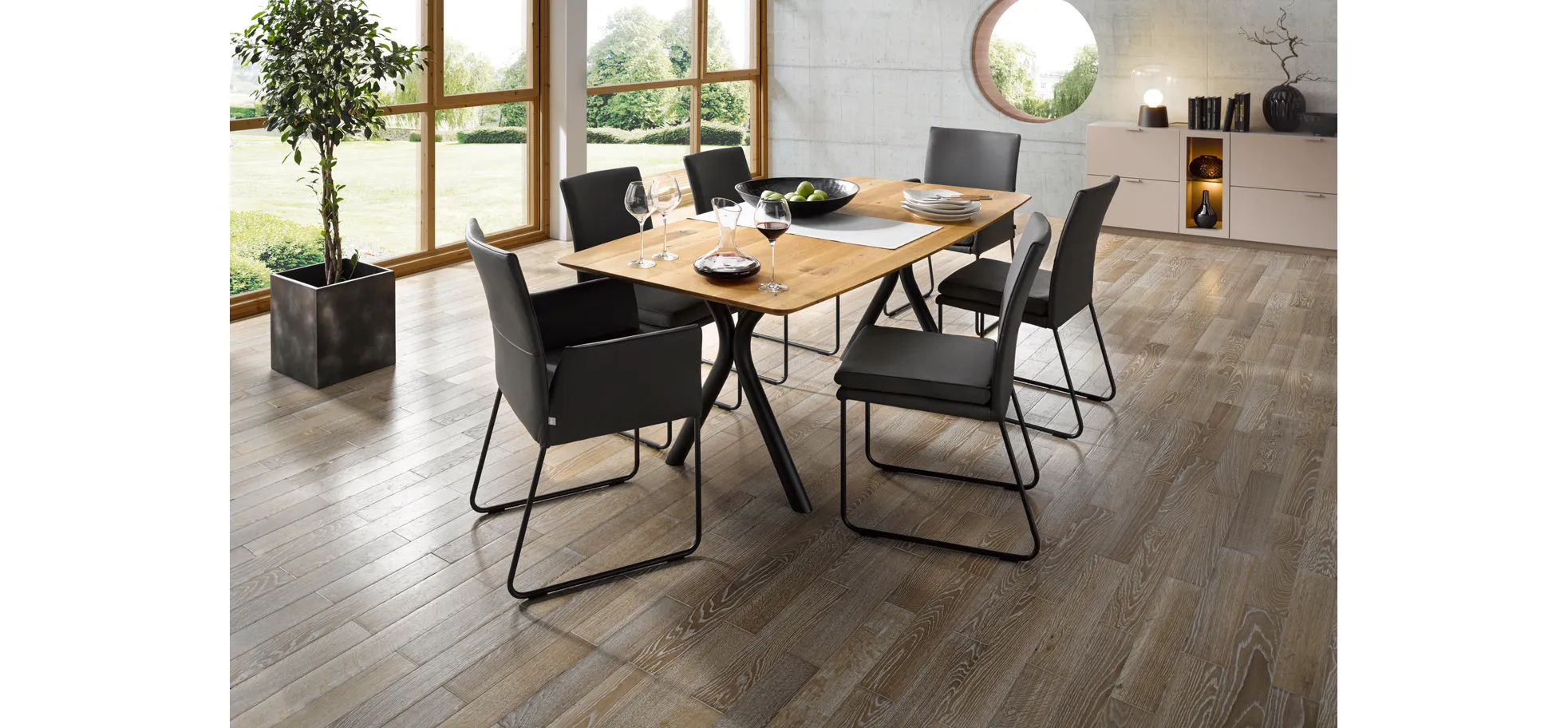Esstisch 3150 - LB ca. 200x100 cm, Eiche massiv geölt