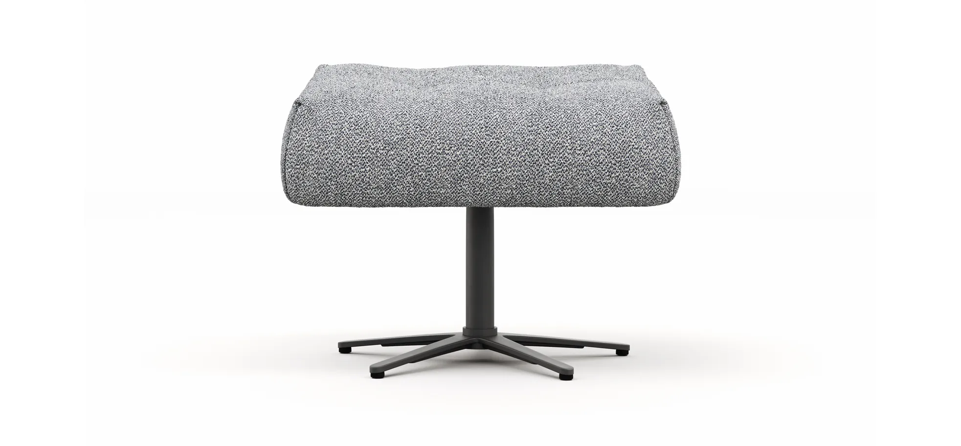 Hocker Terni - Sternfuss, Stoff, Hellblau
