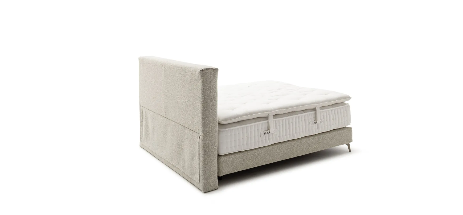  Boxspringbett Contur 4600 - Liegefläche  ca.180x200 cm, Boucle, Beige