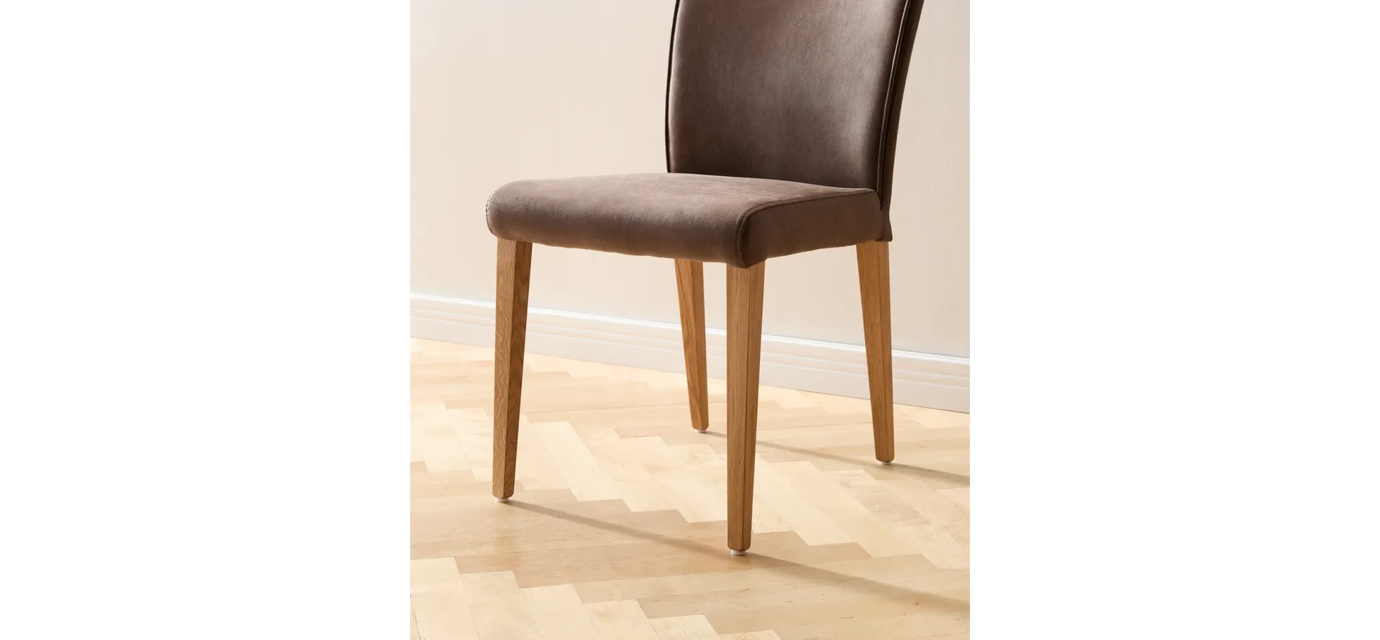 Stuhl Florea - Stoff, Dunkelbraun