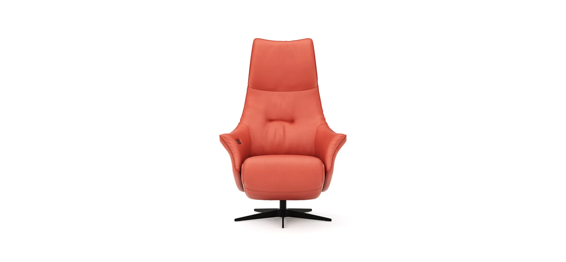 Relaxsessel Girona - Relaxfunktion (motorisch), Leder, Rot