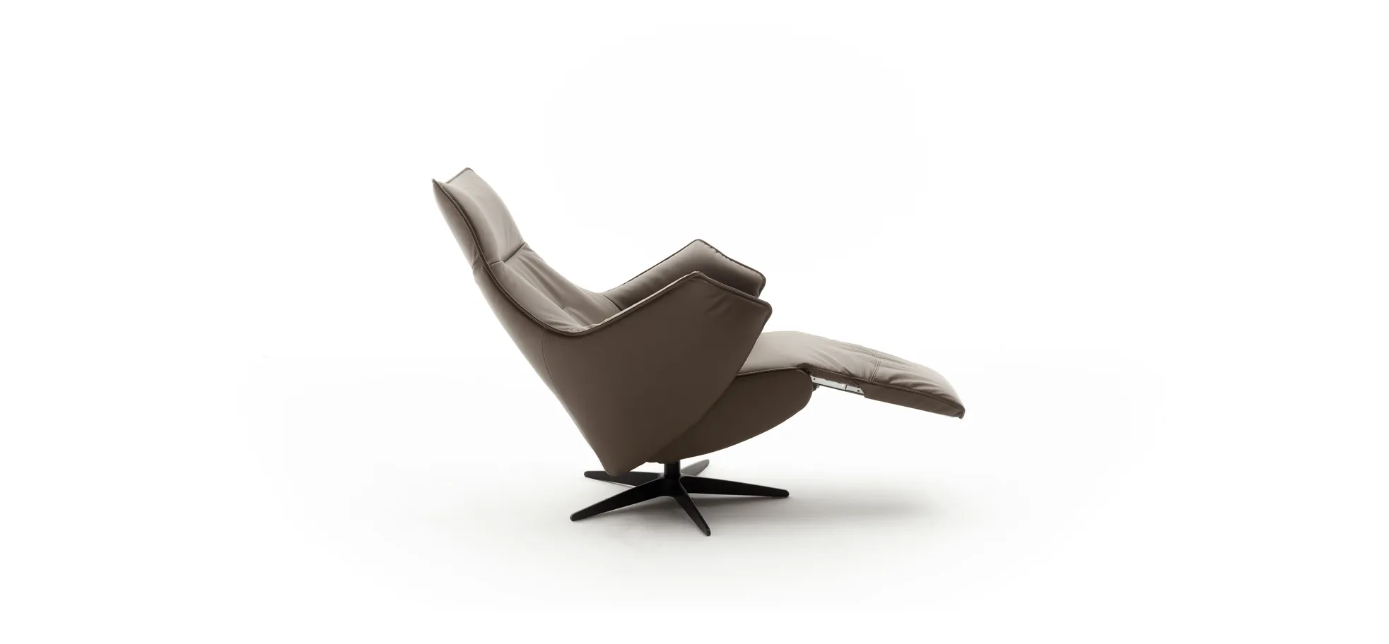 Relaxsessel Girona - Relaxfunktion (motorisch), Leder, Braun