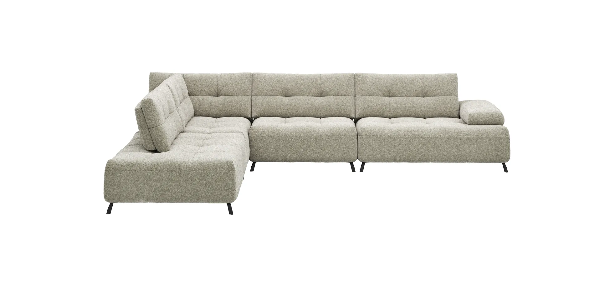 Ecksofa Comodo - Ecke links, 2,5-Sitzer, Stoff, Offwhite 131900