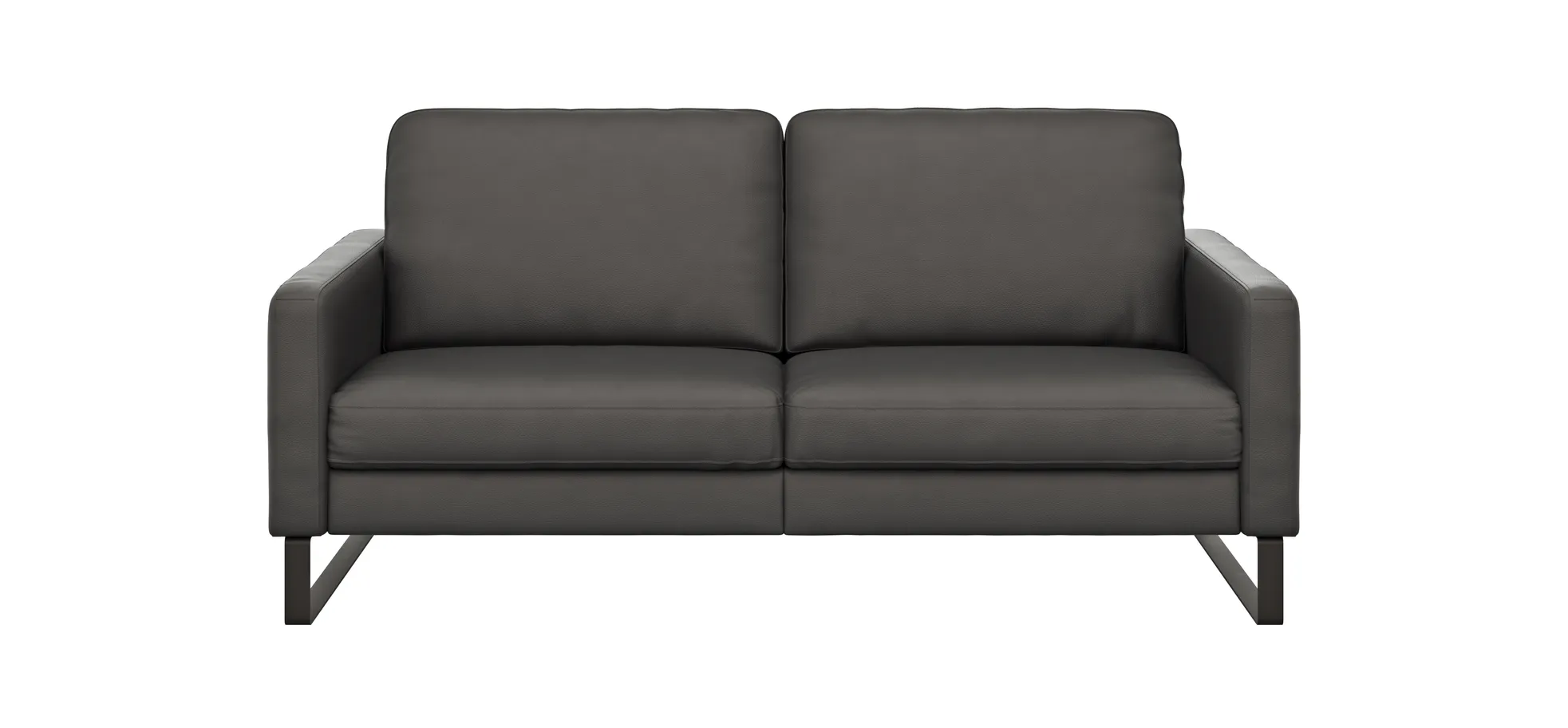 Sofa Enna - 3-Sitzer, Leder, Anthrazit 109042
