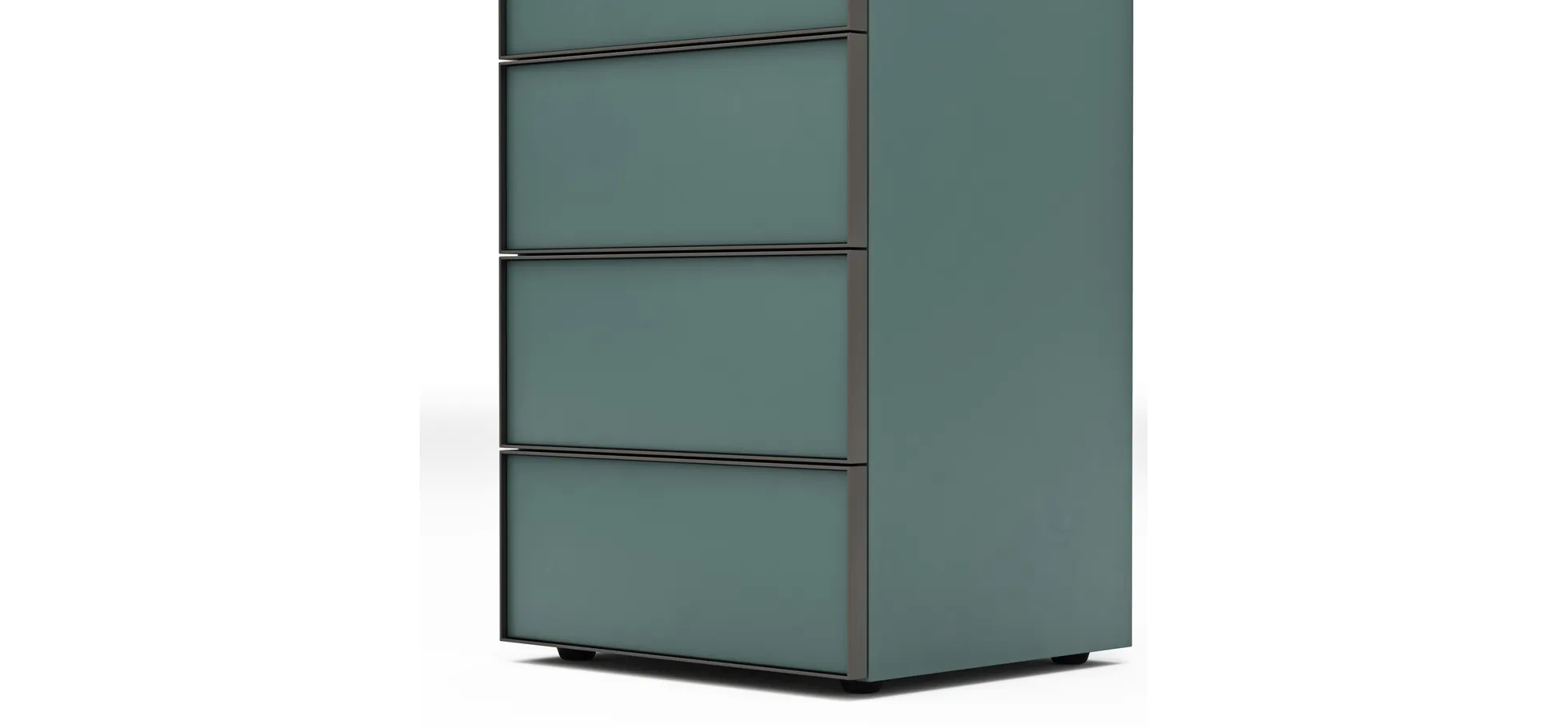Kommode Loretto - BHT ca. 60x115x53 cm, Lack matt, Salbeigrün