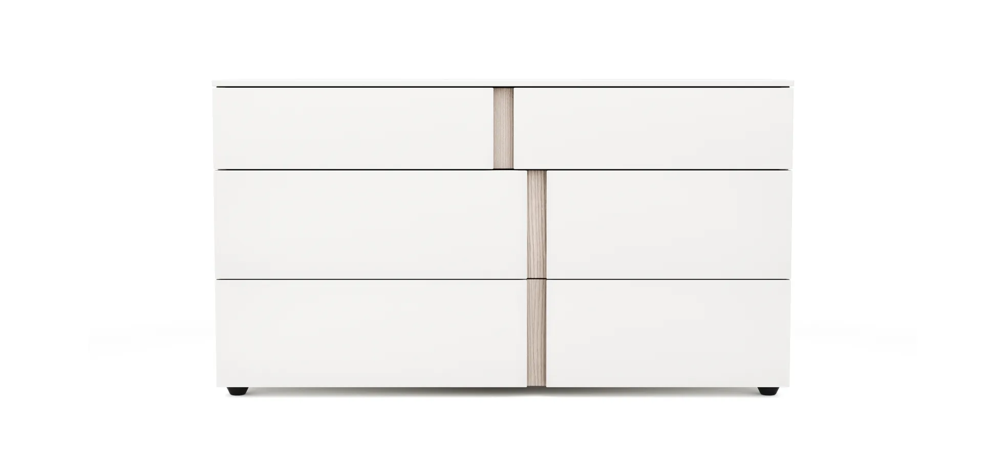 Kommode Loretto - BHT ca. 127x70x51 cm, Lack matt, Weiß