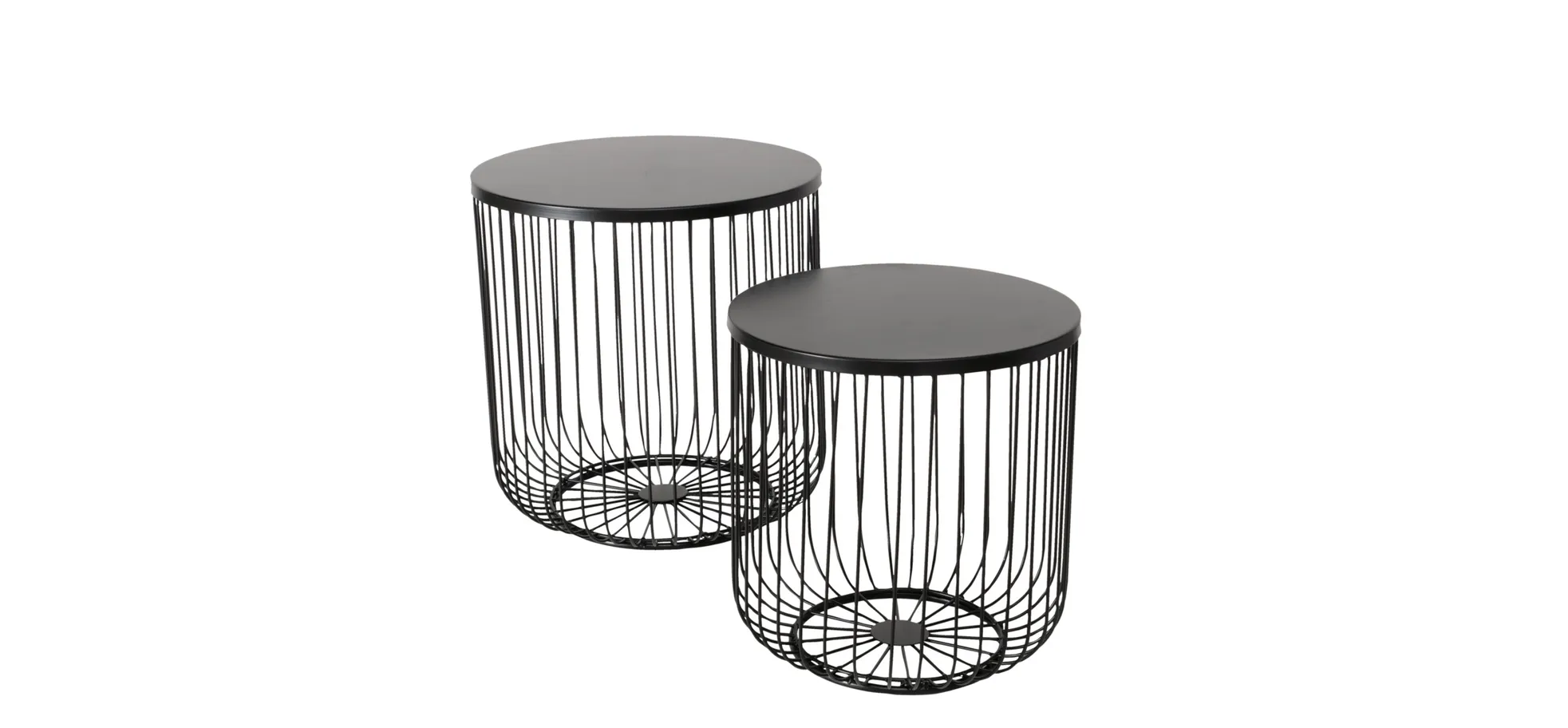 Beistelltisch - 2er Set, Schwarz 9153173