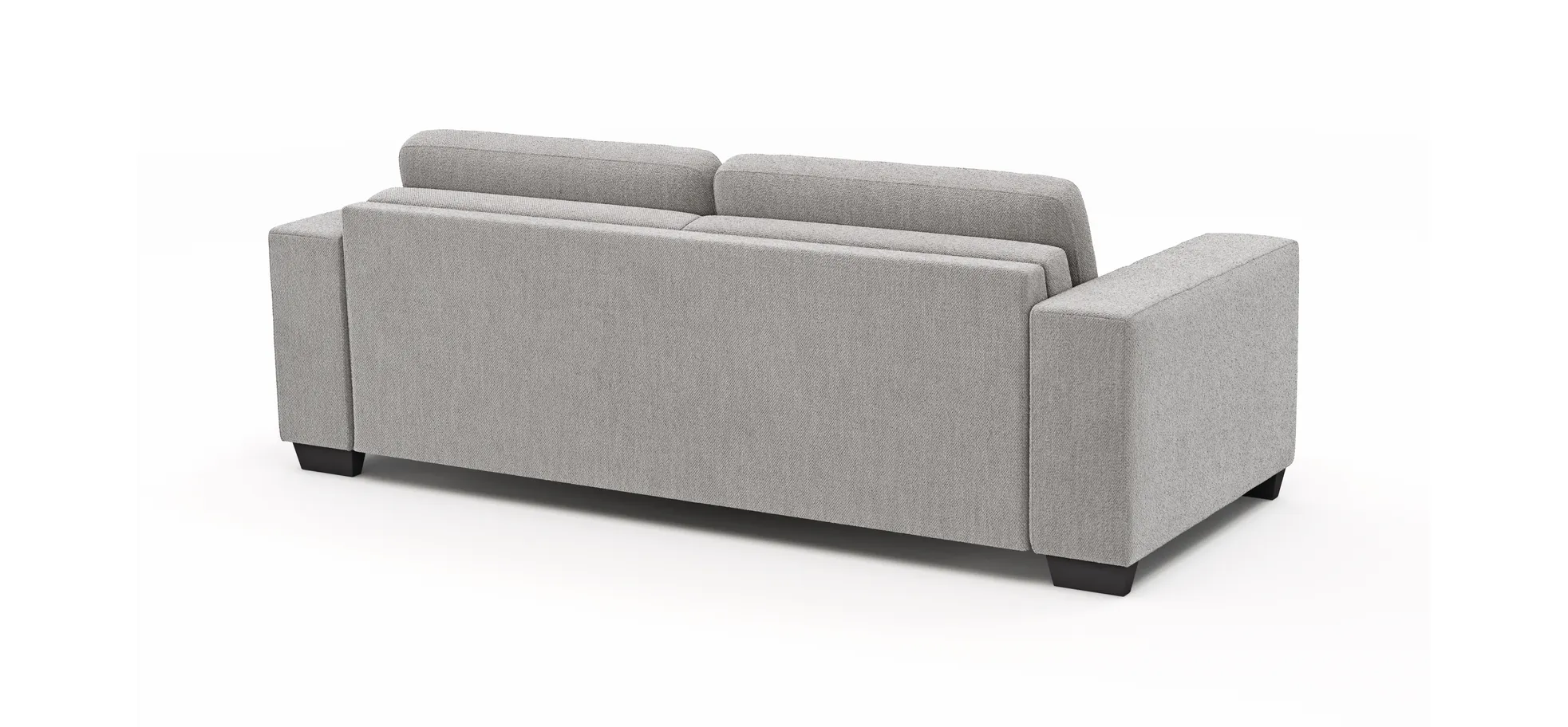 Sofa Nuoro - 3-Sitzer inkl. Schlaffunktion, Stoff, Grau