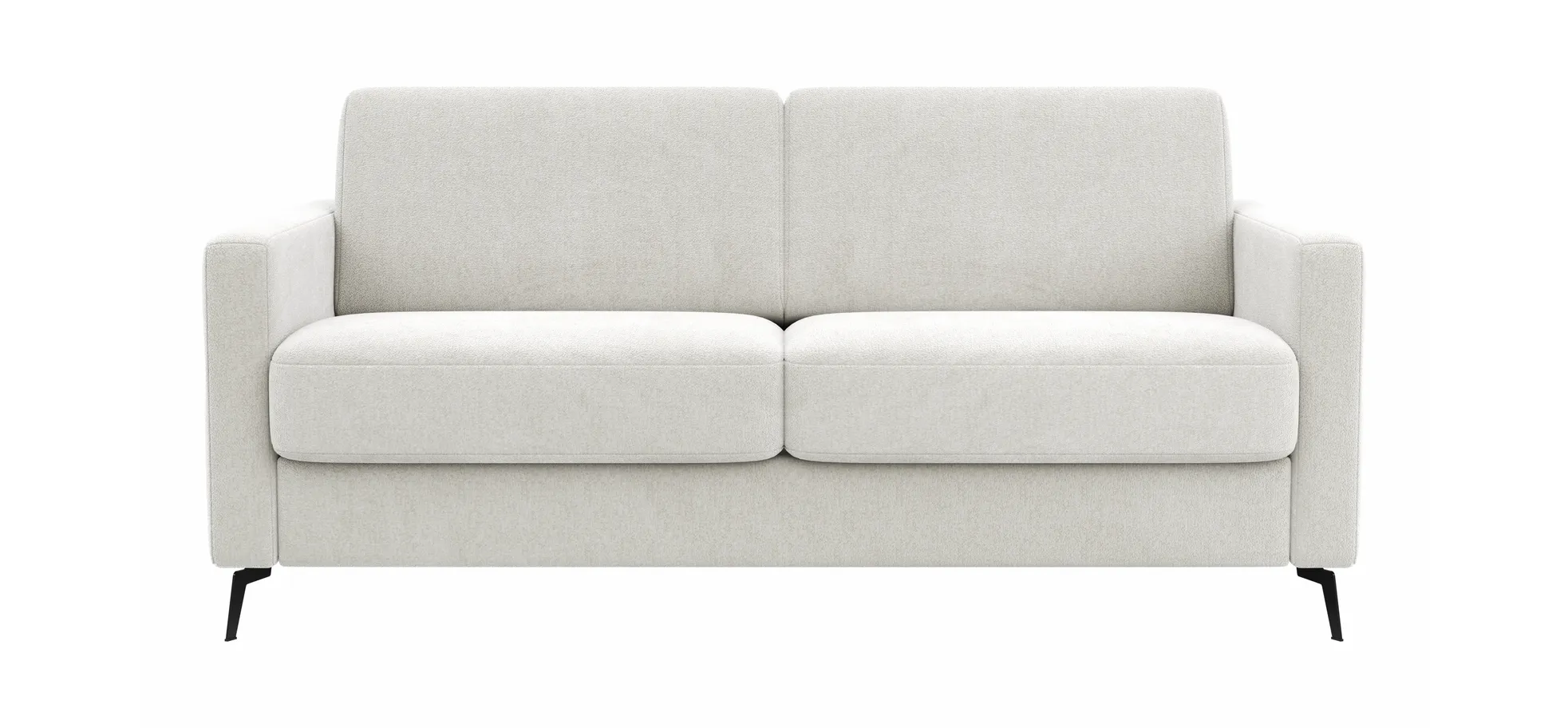 Schlafsofa Laredo - 2,5-Sitzer inkl. Schlaffunktion und Armlehne klappbar, Stoff, Offwhite 3028543