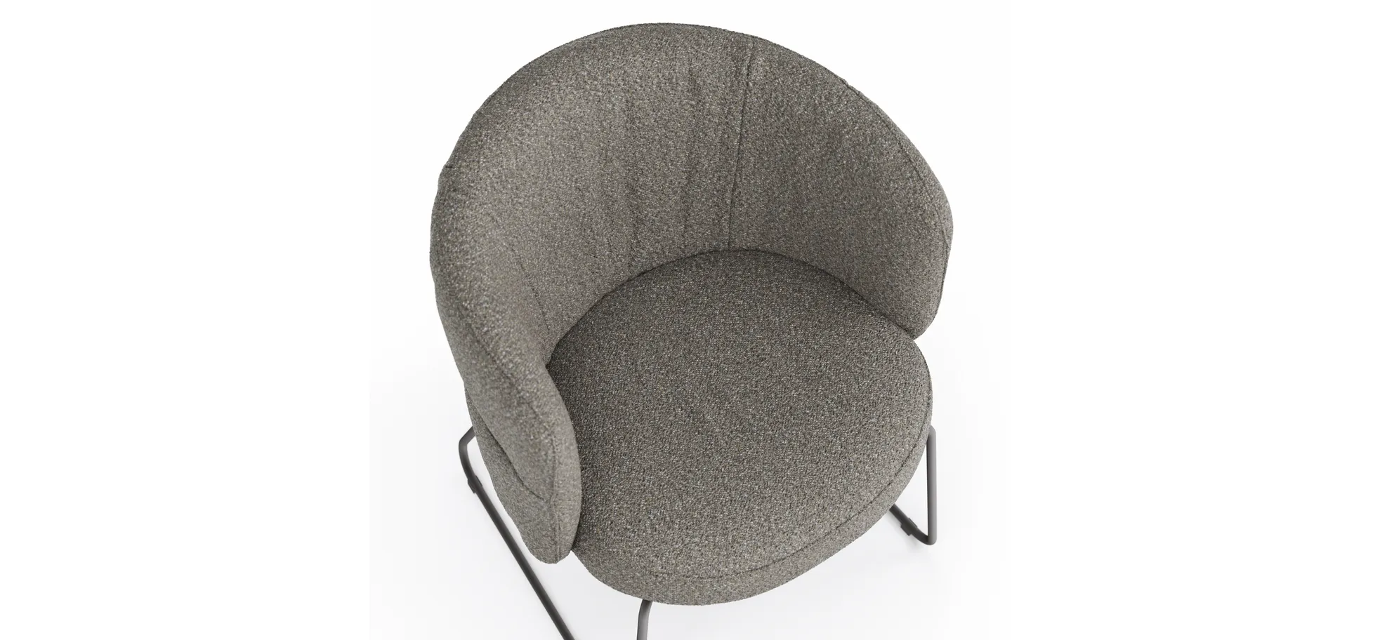 Armlehnstuhl Milana - Stoff, Grau