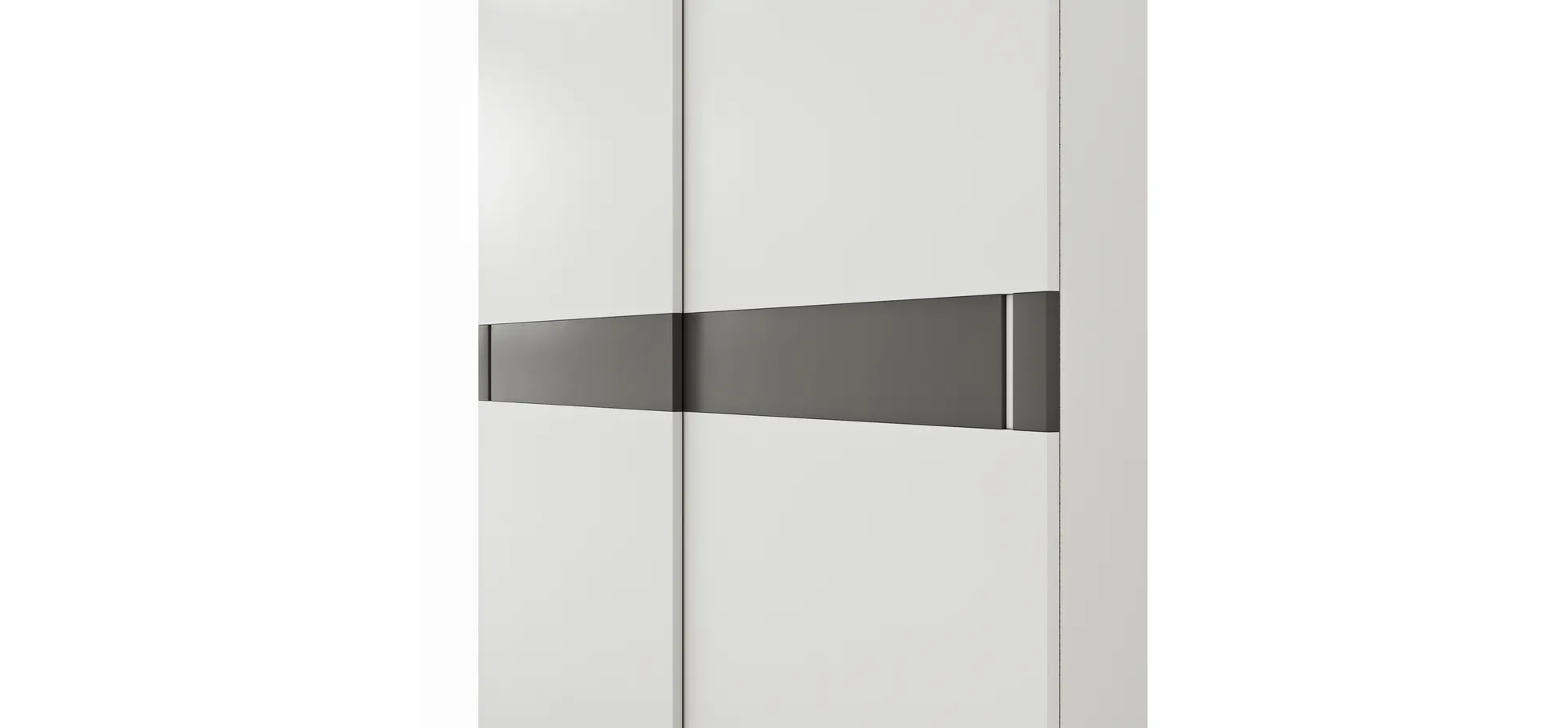 Schiebetürenschrank Loretto - B ca. 280 cm, Lack matt, Weiß