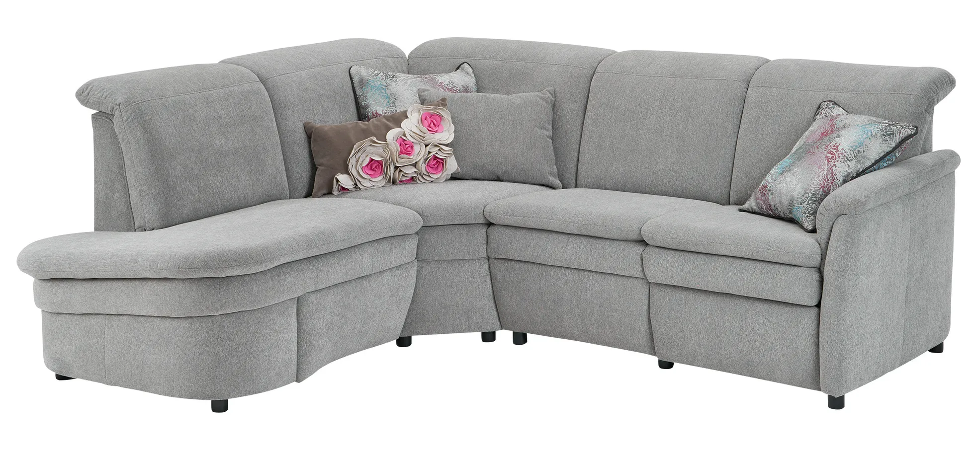 Ecksofa - Ecke links mit 2-Sitzer, Stoff, Taupe