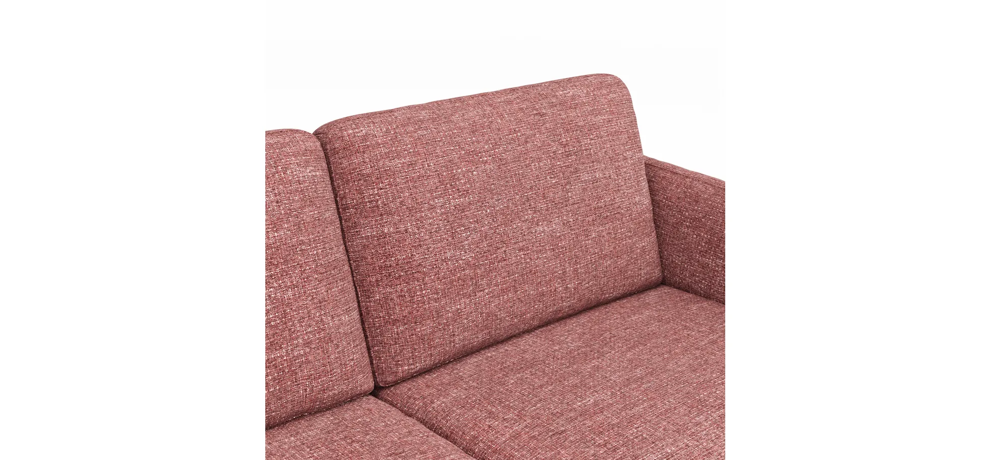 Ecksofa  Enna - Ecke links mit 3-Sitzer inklusive Sitzvorzug (motorisch), Stoff, Koralle
