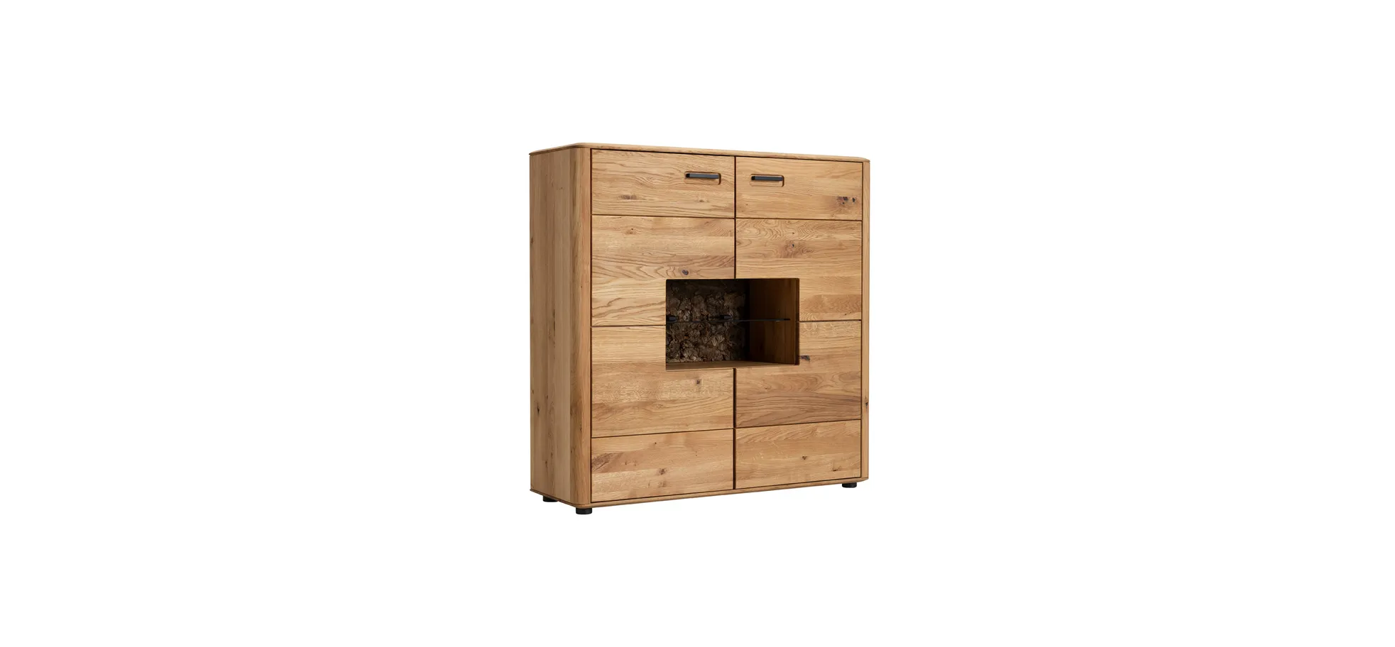 Highboard Vigo - Wildeiche massiv, Natur geölt 144620