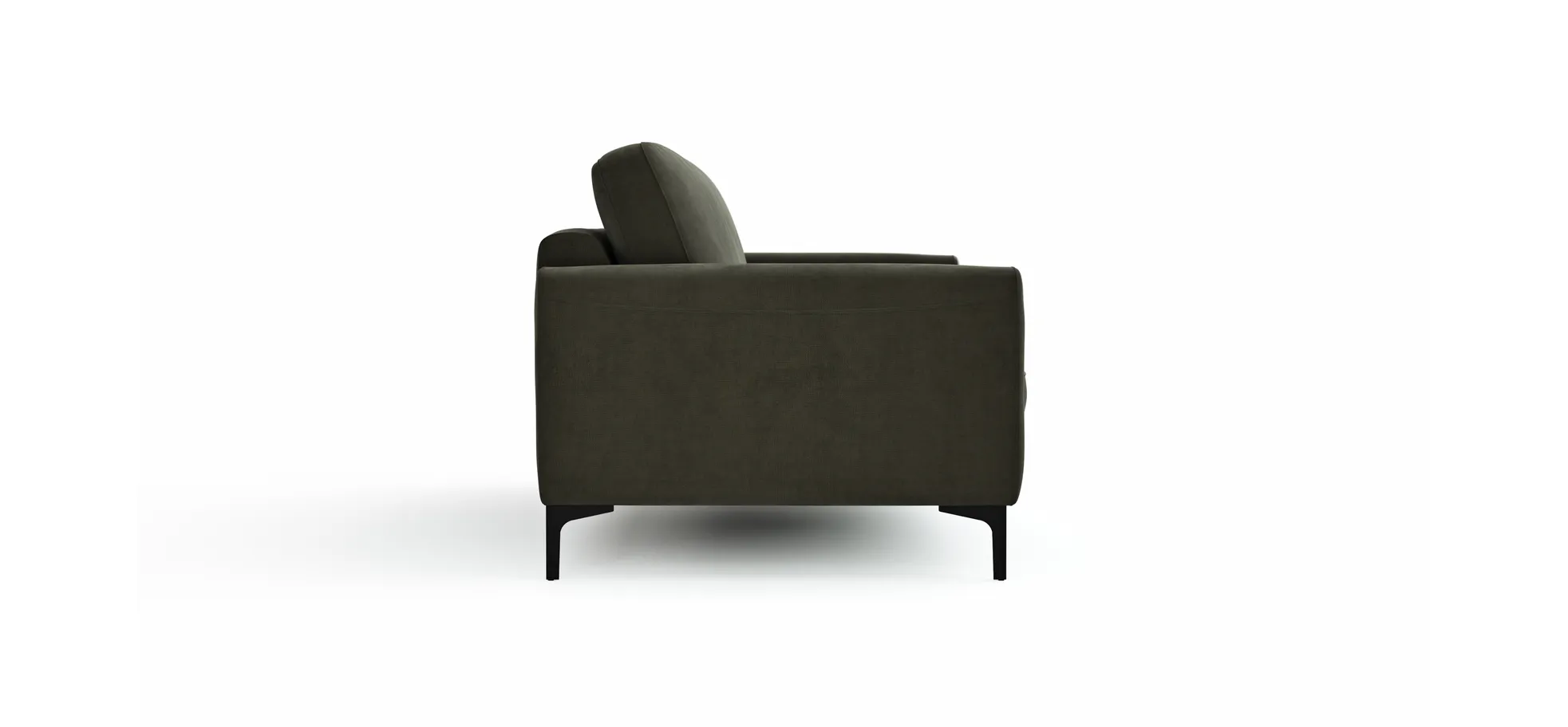 Sofa Oviedo - 3-Sitzer, Stoff, Braungrün