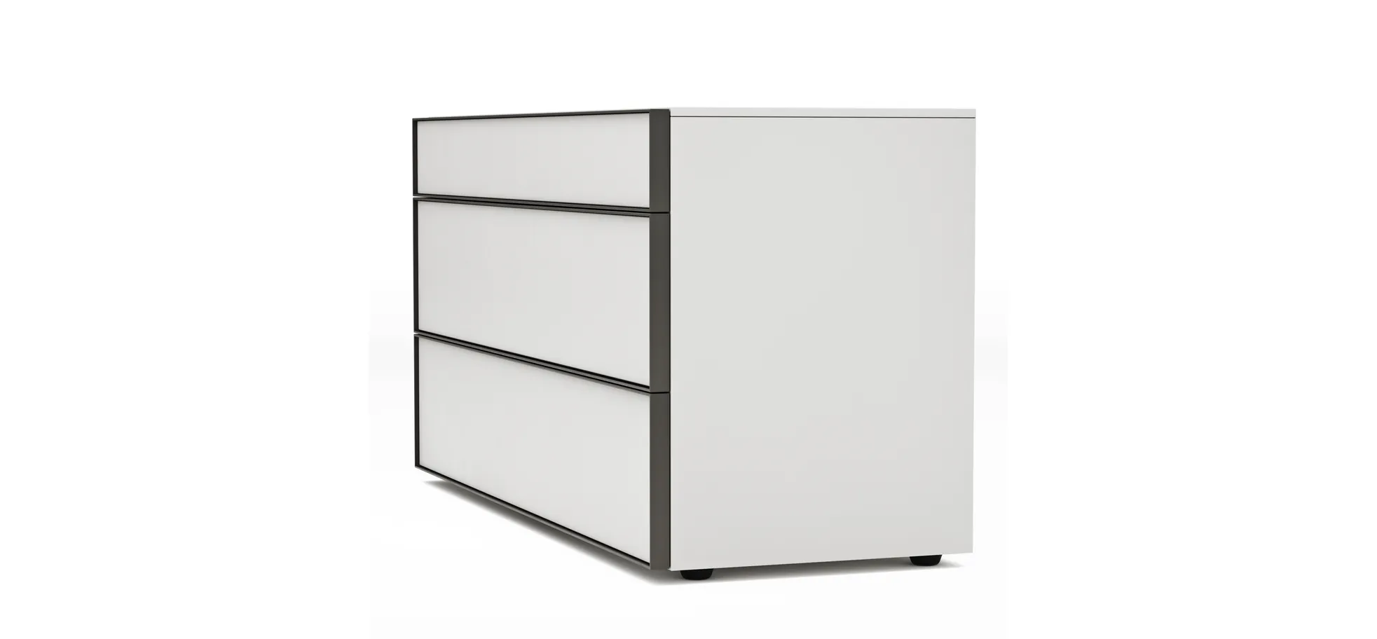 Kommode Loretto - BHT ca. 135x70x53 cm, Lack matt, Weiß
