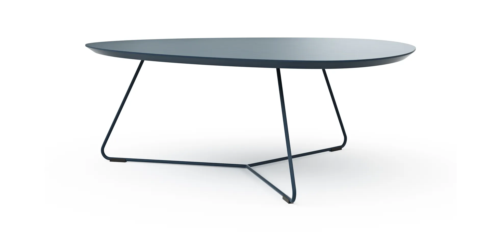 Couchtisch Fano - LBH ca. 87x78x33 cm, Fenix dunkelblau