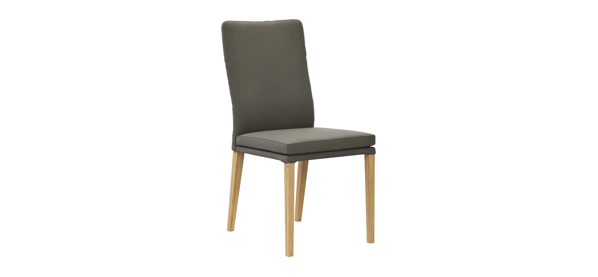 Stuhl Tuma- Leder, Graubraun 134033