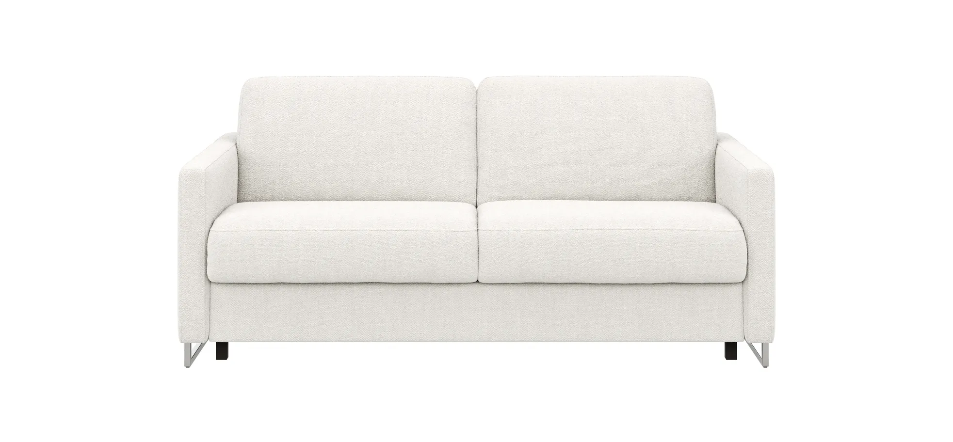 Sofa Nuoro - 2,5-Sitzer inkl. Schlaffunktion, Armlehne mit Kufe, Stoff, Natur 109136