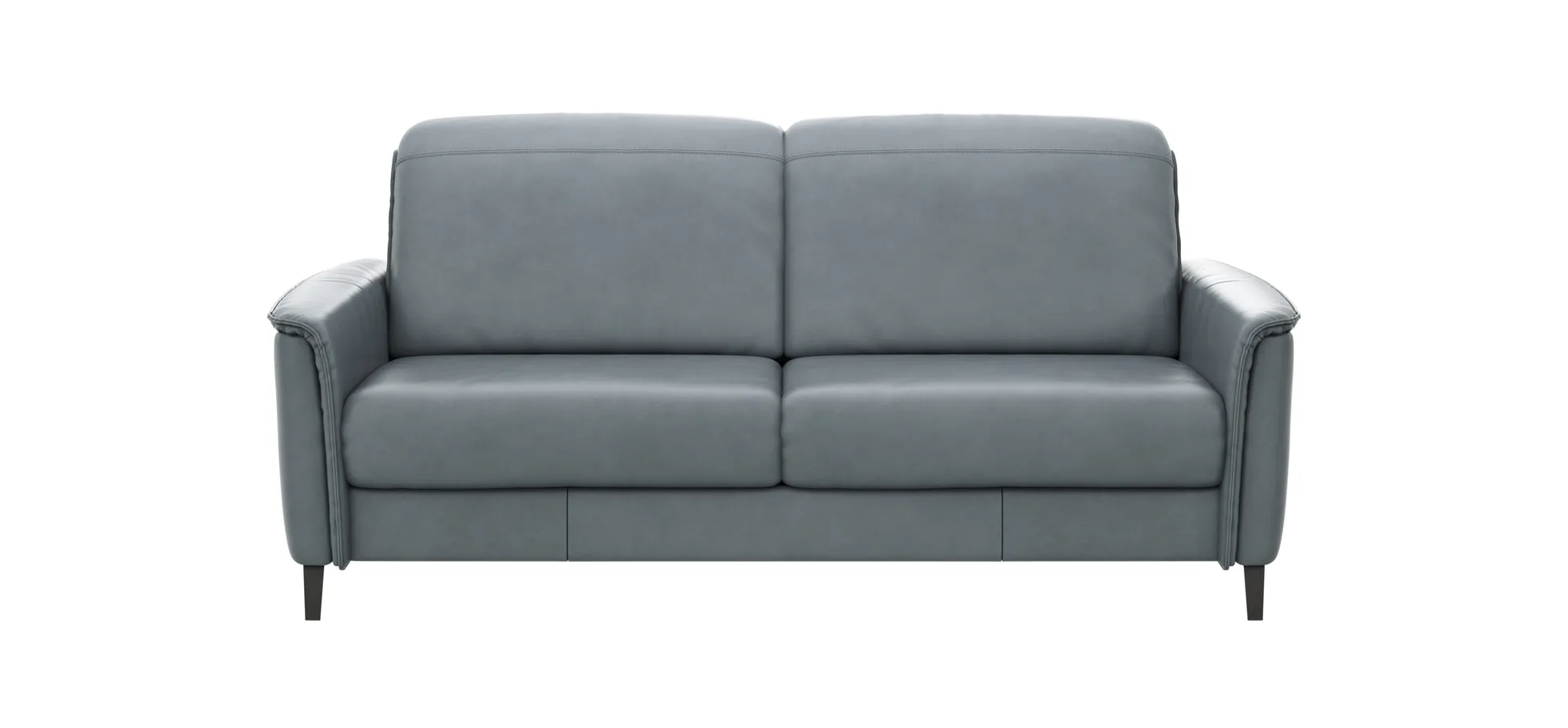 Sofa Bolivien - 2,5-Sitzer groß, Kopfteil verstellbar, Leder, Steel