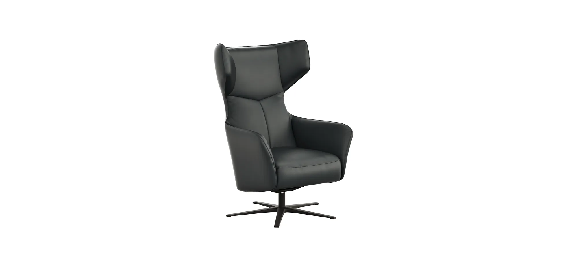 Sessel Noto Relax II - Rückenlehne verstellbar, Leder, schwarz 120495