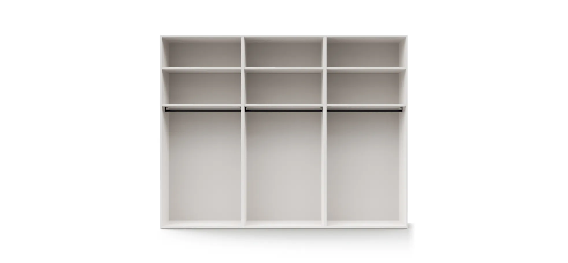 Drehtürenschrank Matera - BTH ca. 301x60x235 cm, Lack Matt, Weiß
