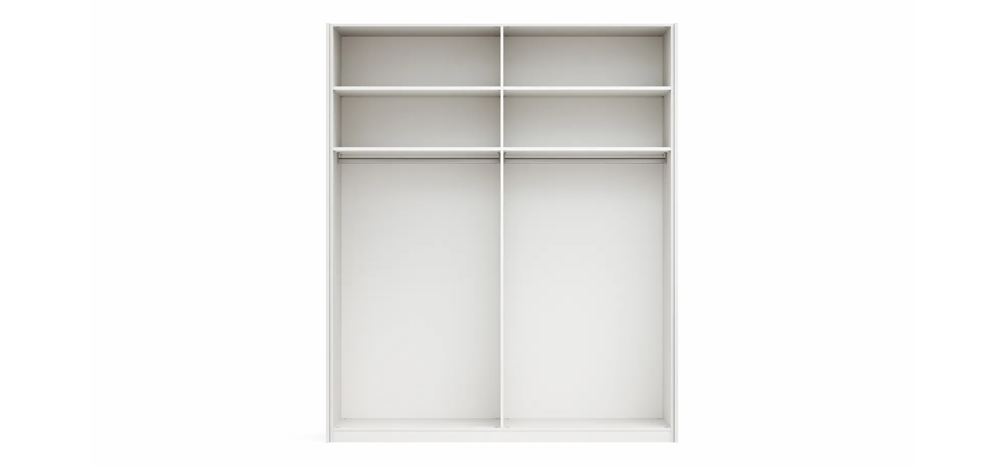Drehtürenschrank Viana - B ca. 204 cm, Lack, Weiß, Riffholz, Wildeiche
