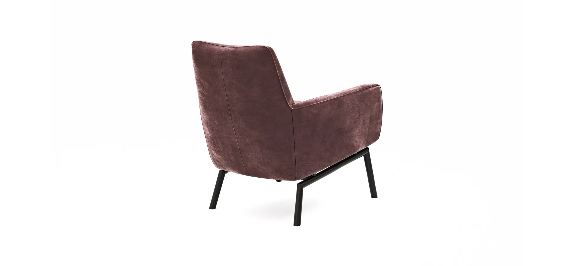 Sessel Matina - Größe L, Velour, Weinrot
