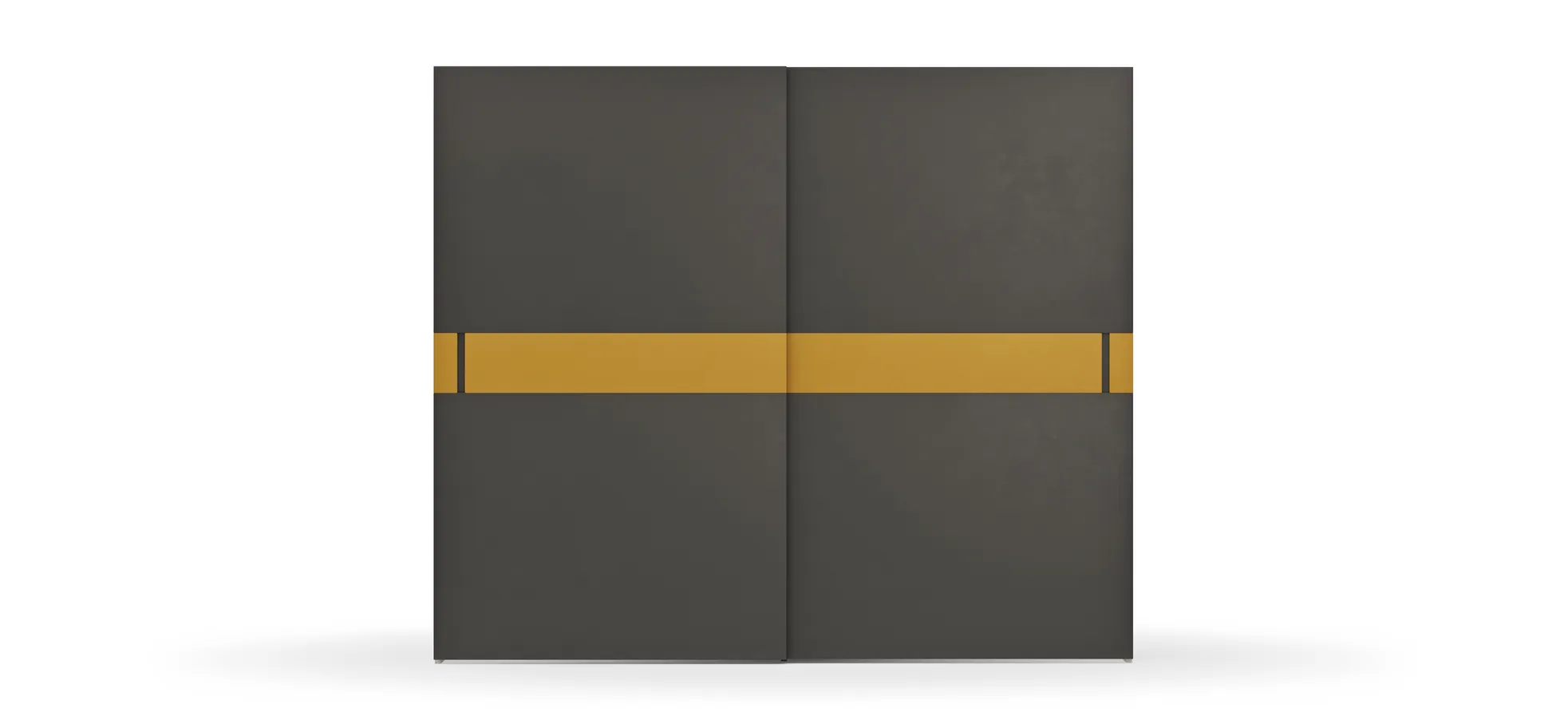 Schiebetürenschrank Loretto - B ca. 280 cm, Lack matt, Anthrazit