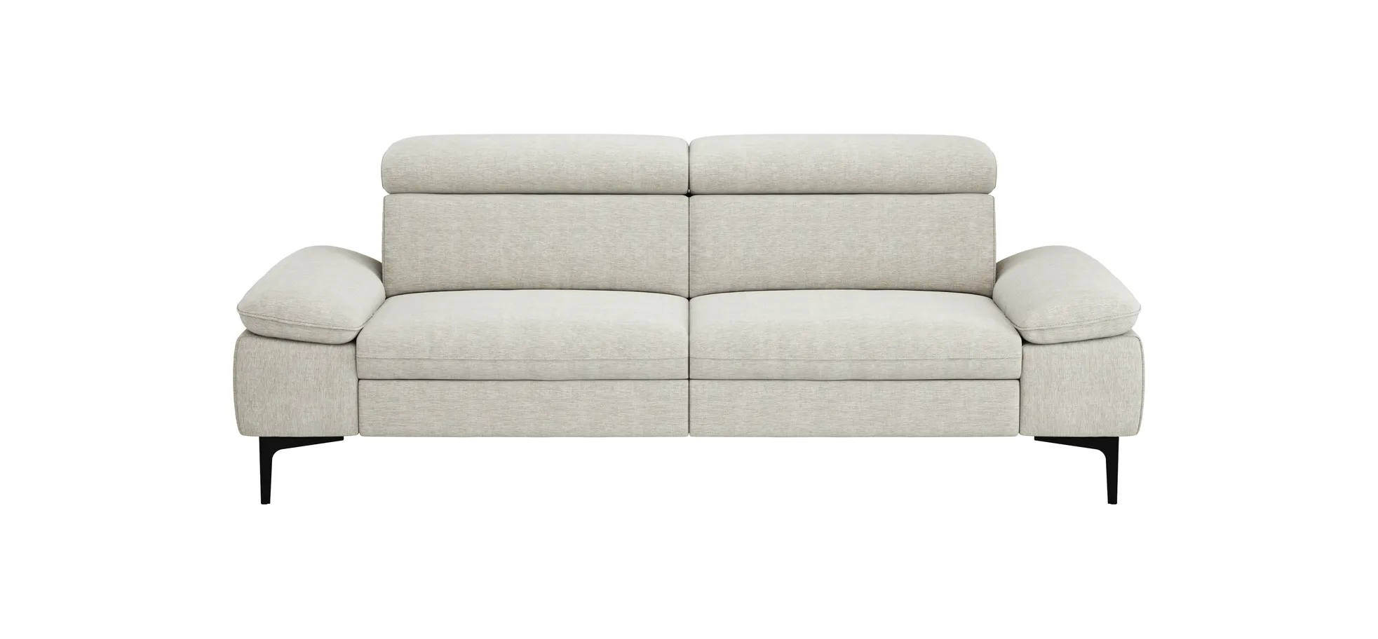Sofa Felipa - 3-Sitzer inkl. Kopfteil verstellbar, Stoff, Natur 105054