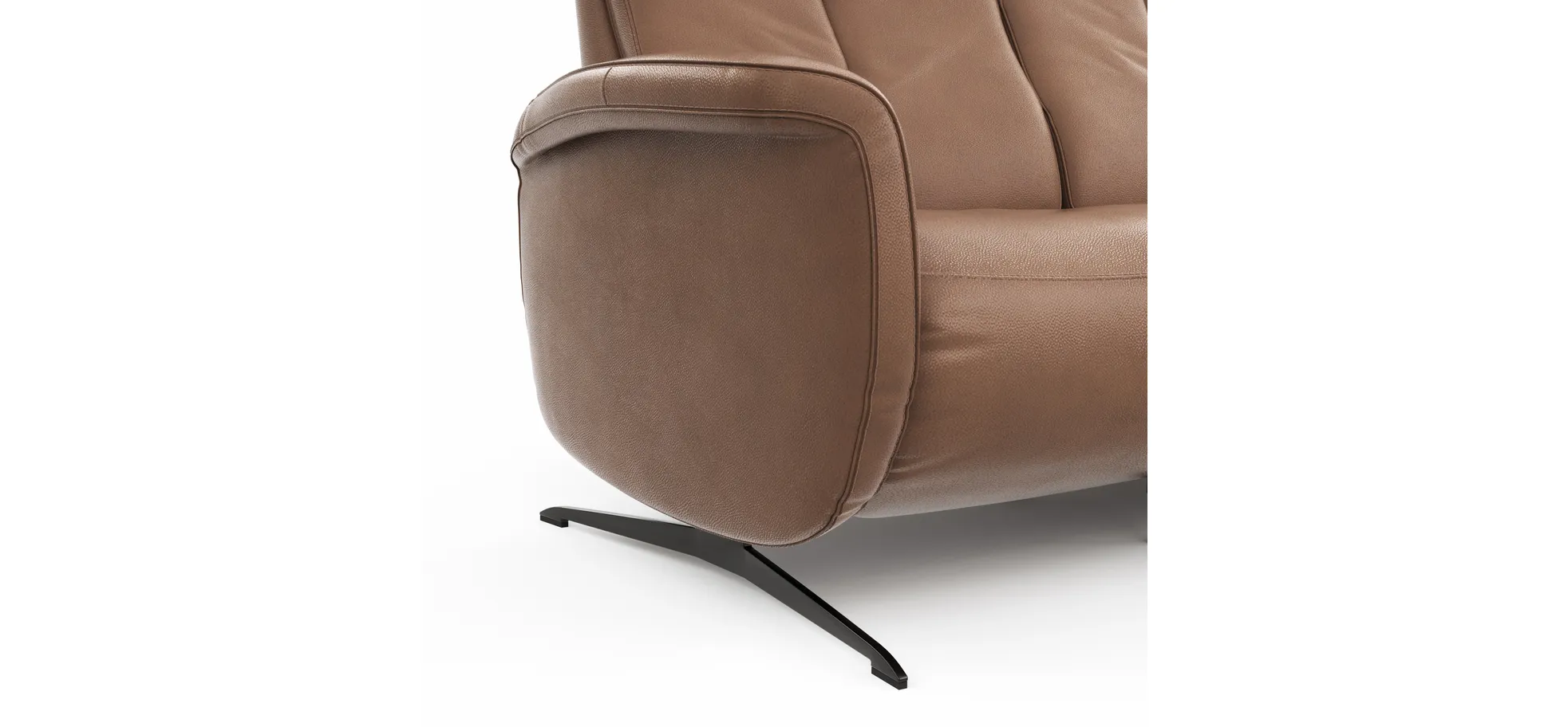 Sofa Sitz.Konzept Sofa - 2,5-Sitzer inkl. Relaxfunktion (motorisch) und Kopfteilverstellung, Leder, Cognac