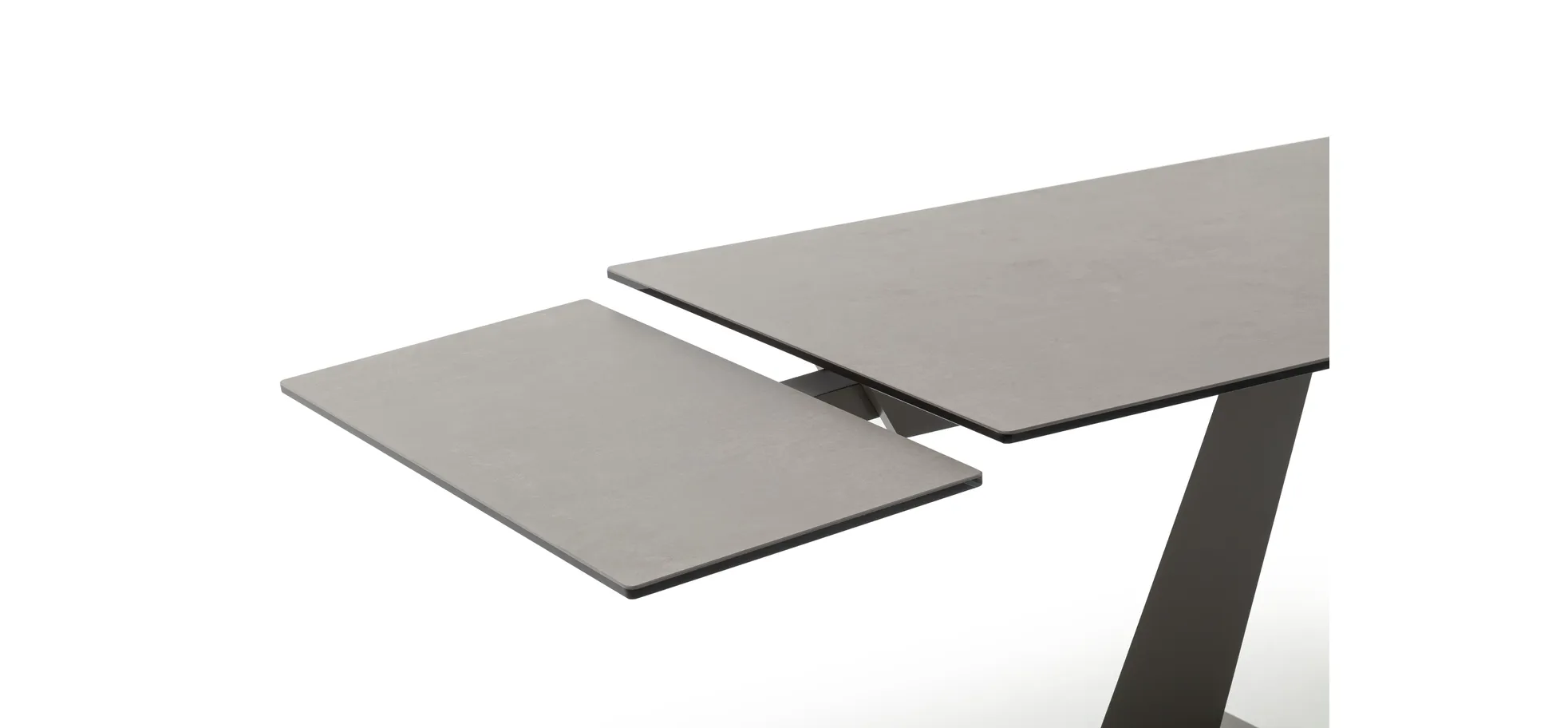 Esstisch Iseo - LB ca. 140x80 cm, ausziehbar, Keramik, Grau