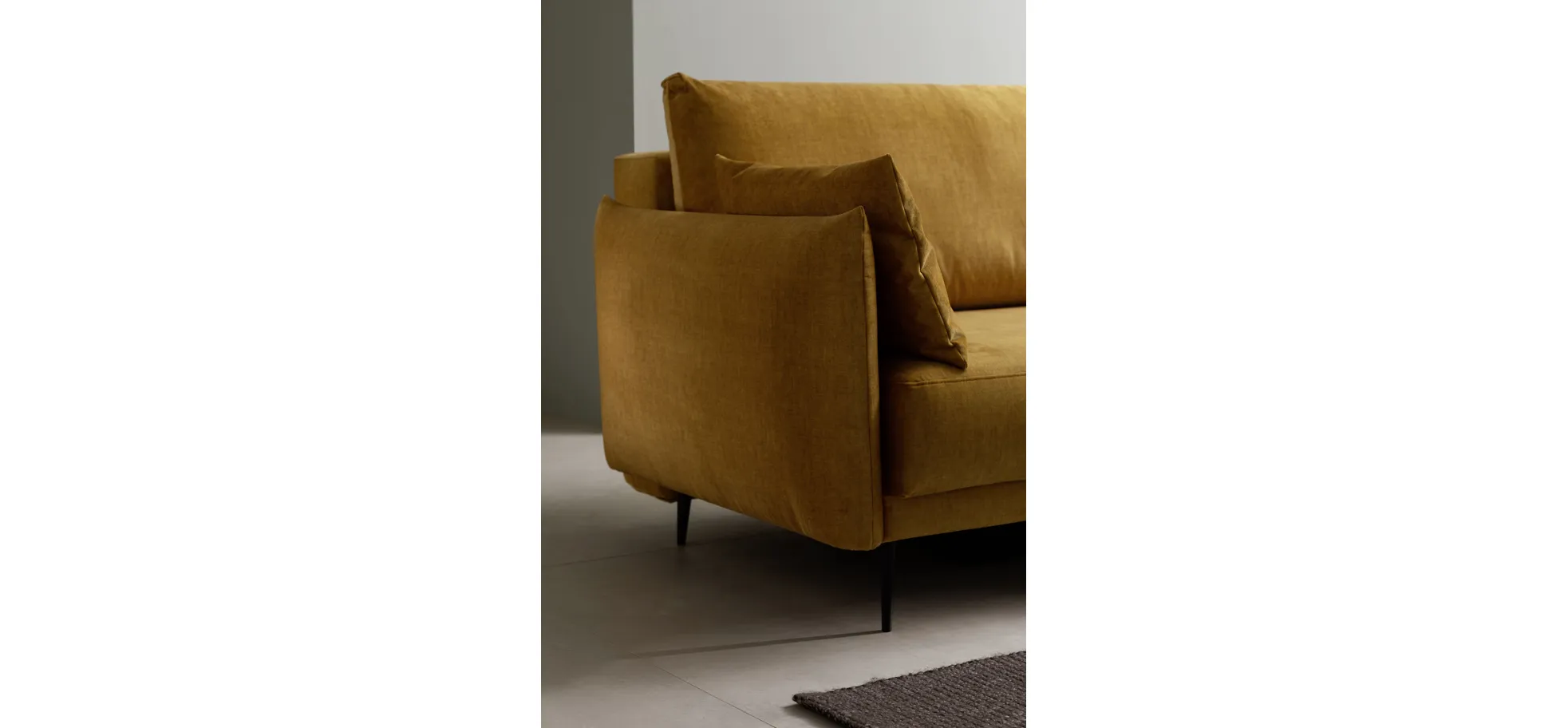 Schlafsofa Nettuno - 3-Sitzer, inkl. Schlaffunktion, Velour, Champagner