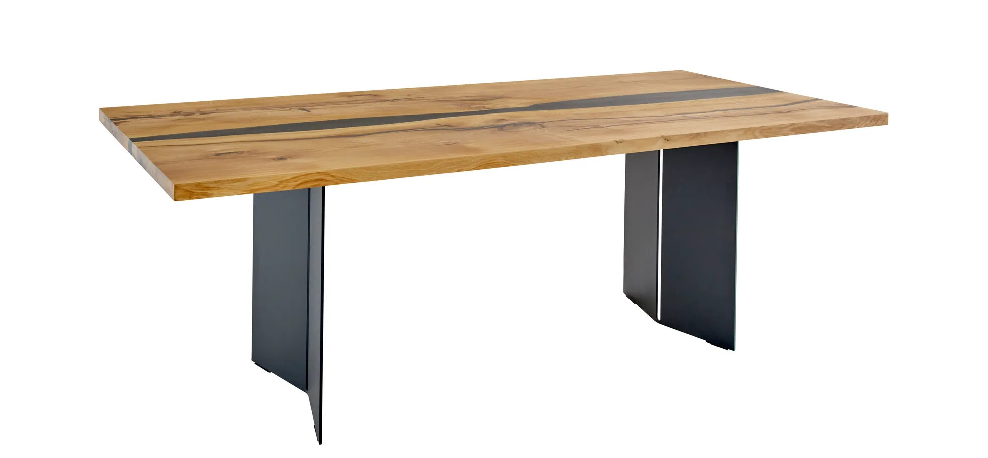 Esstisch Nera - LB ca. 220x110 cm, Asteiche massiv, Epoxy 3029053